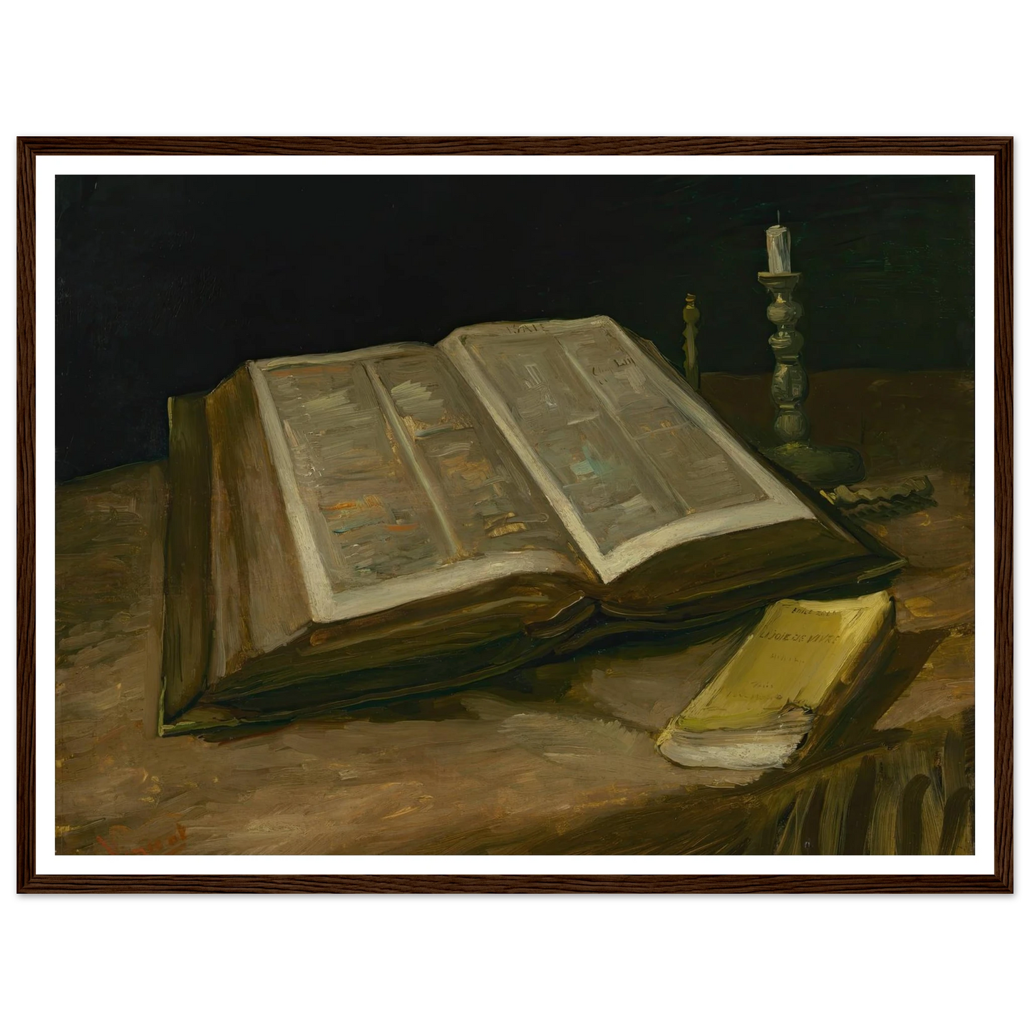 Still Life with Bible (1885) Art Print | Vincent van Gogh-Quipham Collections