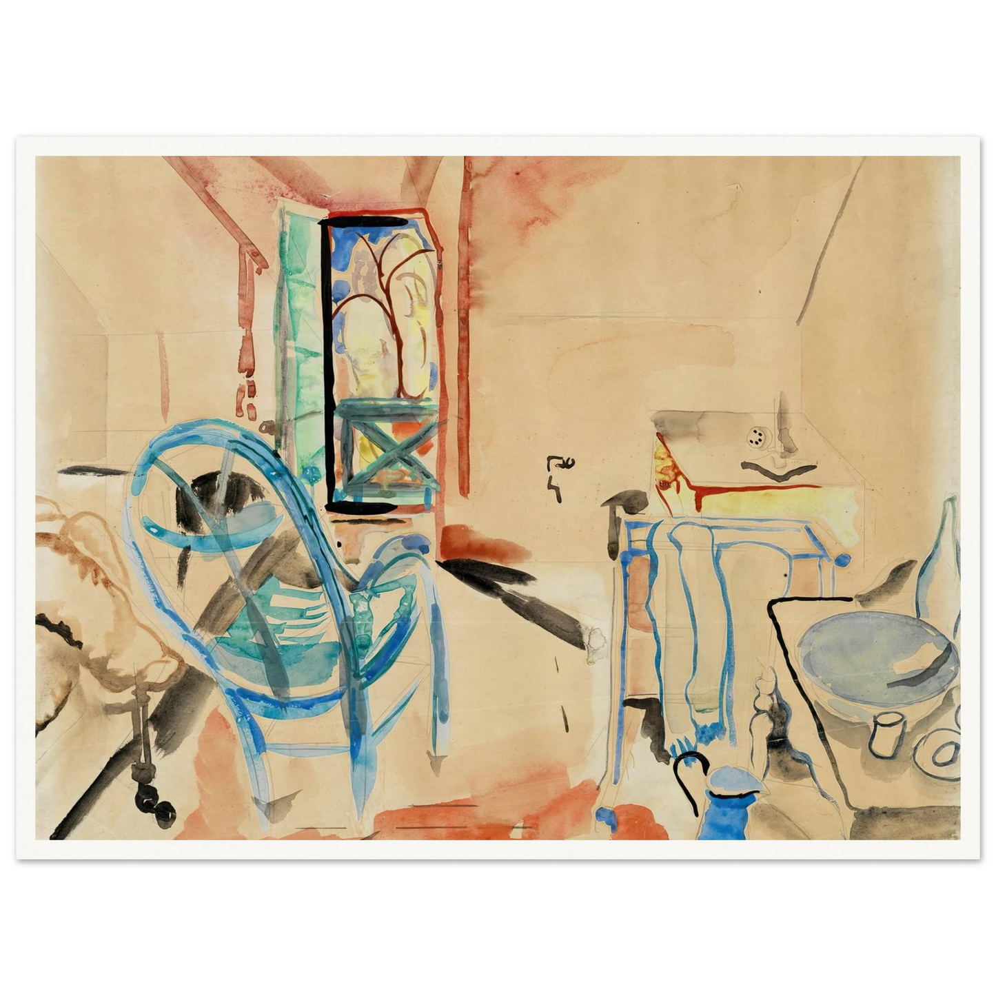 Interior Scene (1927) Art Print | Frances Hodgkins-Quipham Collections
