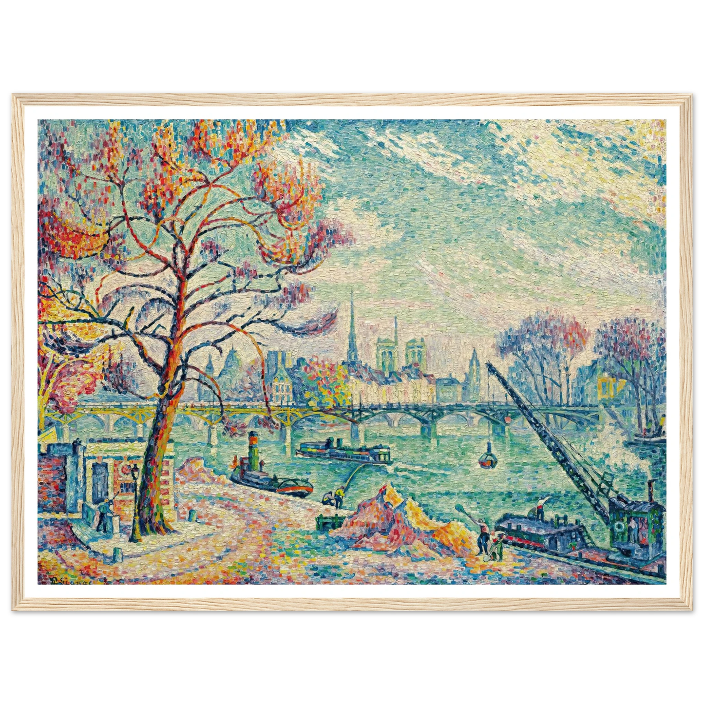 Pont Des Arts (Paris) (1925) Art Print | Paul Signac-Quipham Collections