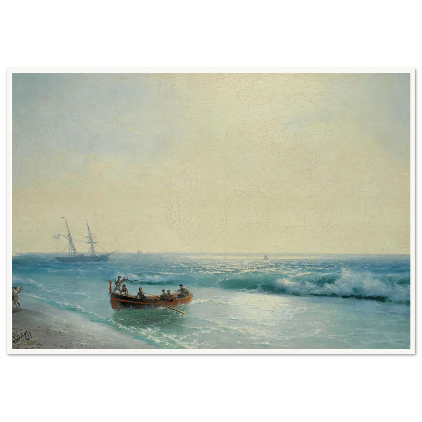 Sailors Coming Ashore (1897) Art Print | Ivan Konstantinovich Aivazovsky-Quipham Collections