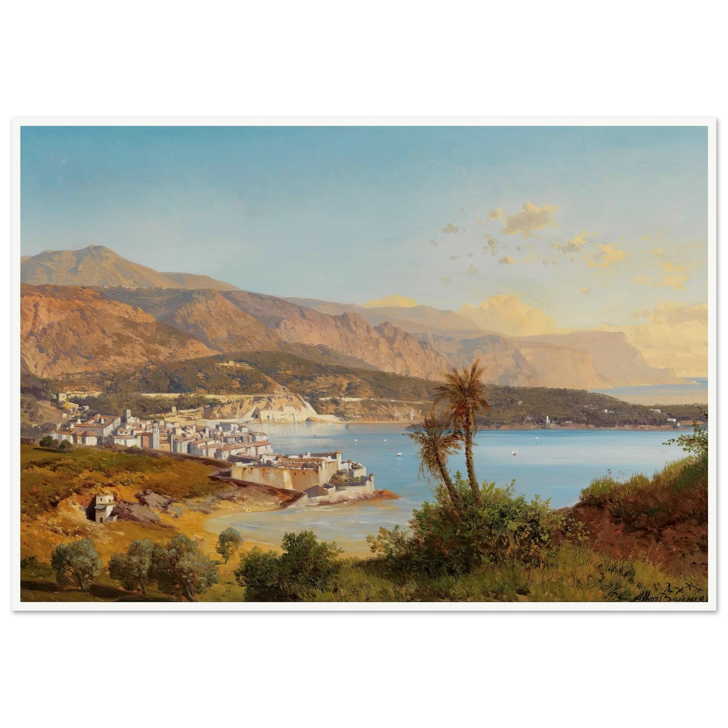 Blick über die Bucht von Villefranche-sur-Mer Art Print | Albert Zimmermann-Quipham Collections