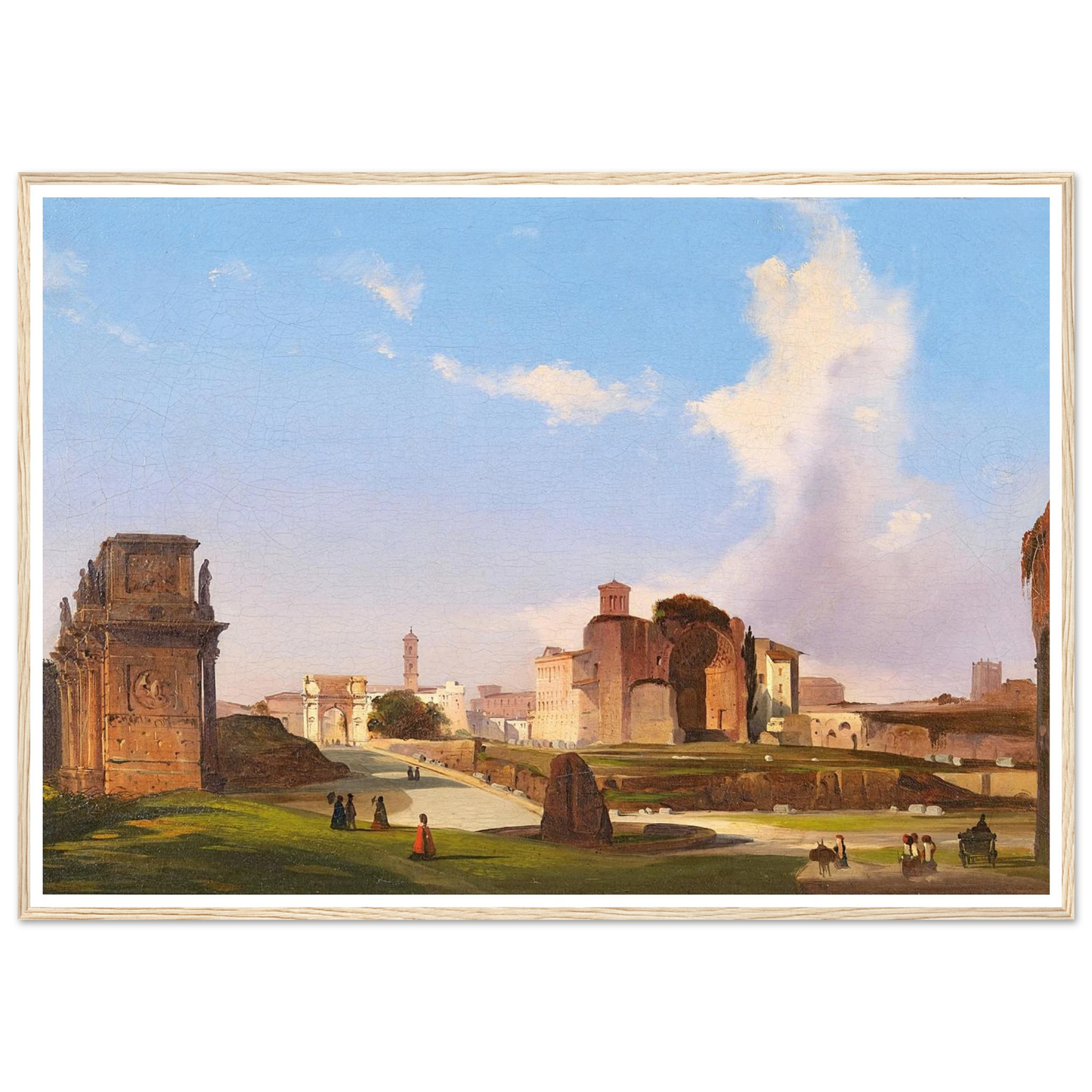 A View Of The Roman Forum With The Arch Of Constantine Art Print | Ippolito Caffi-Quipham Collections