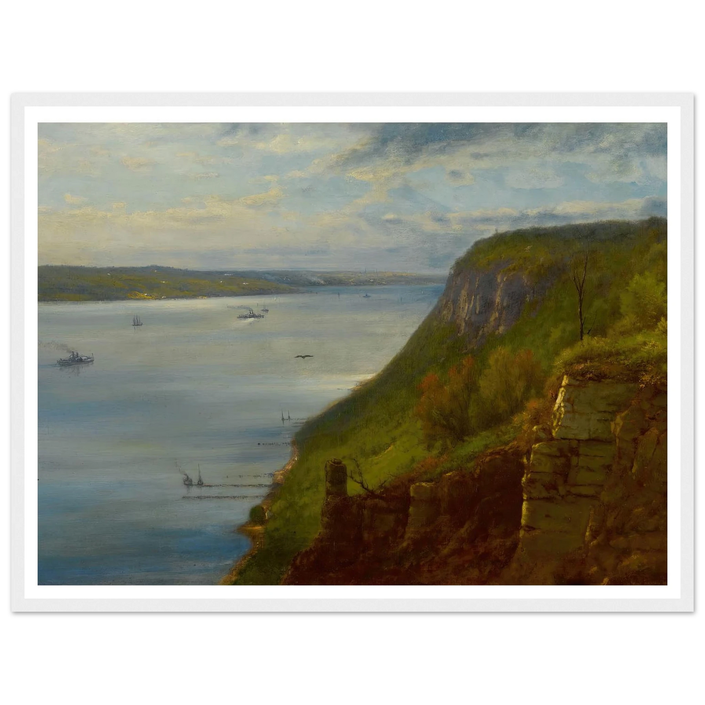 Palisades on the Hudson (1866) Art Print | George Inness-Quipham Collections
