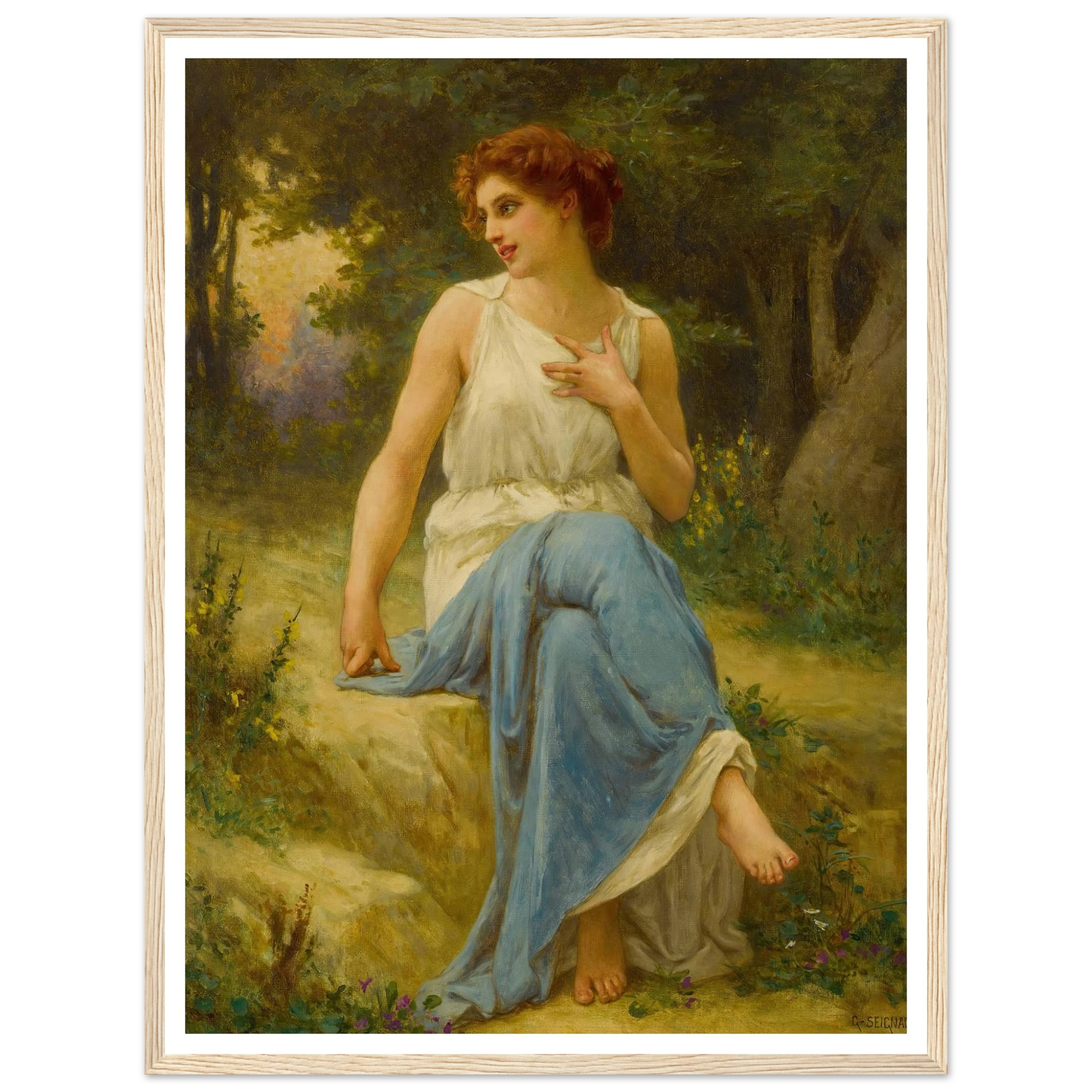 Portrait Of A Seated Woman Art Print | Guillaume Seignac-Quipham Collections