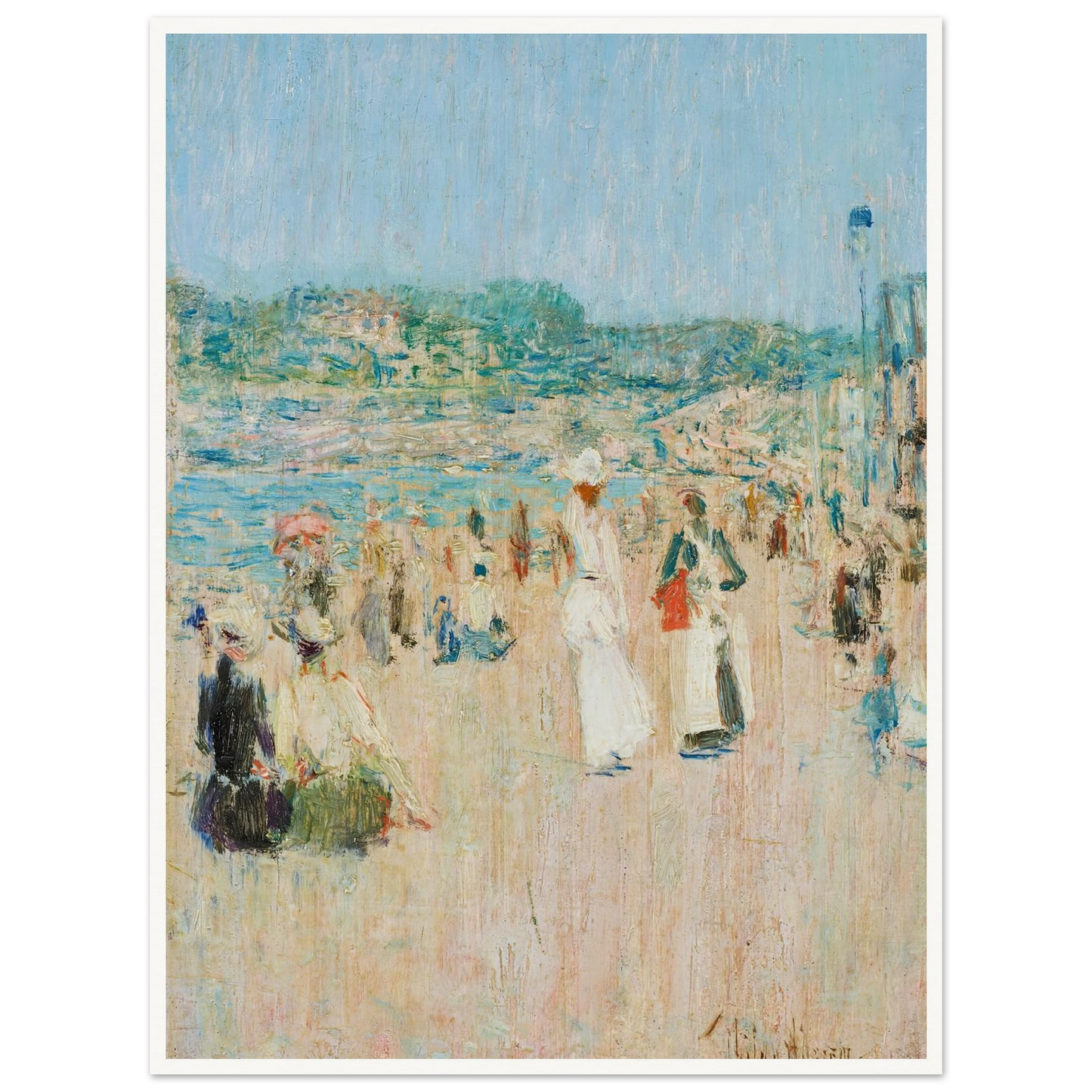 Beach at Newport (1901) Art Print | Childe Hassam-Quipham Collections