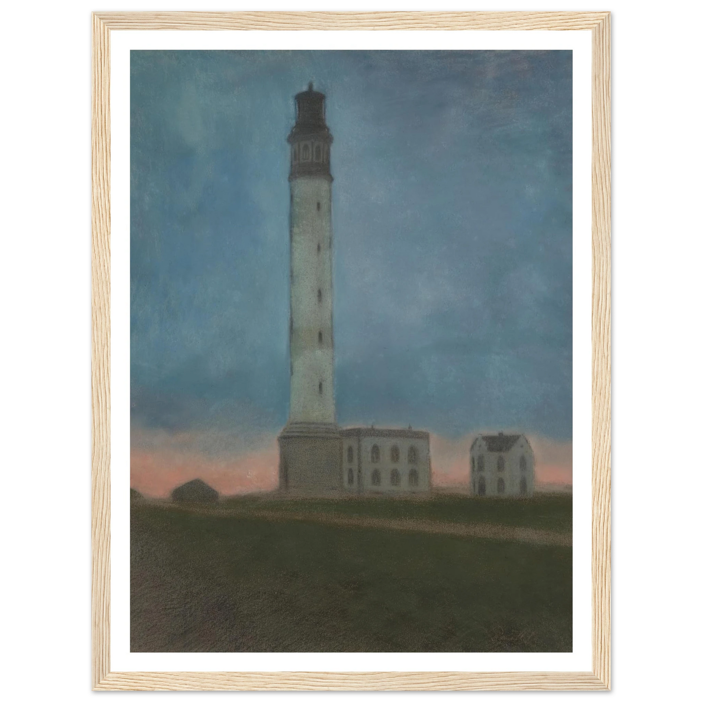 De vuurtoren van Oostende bij zonsopgang (1909) Art Print | Leon Spilliaert-Quipham Collections