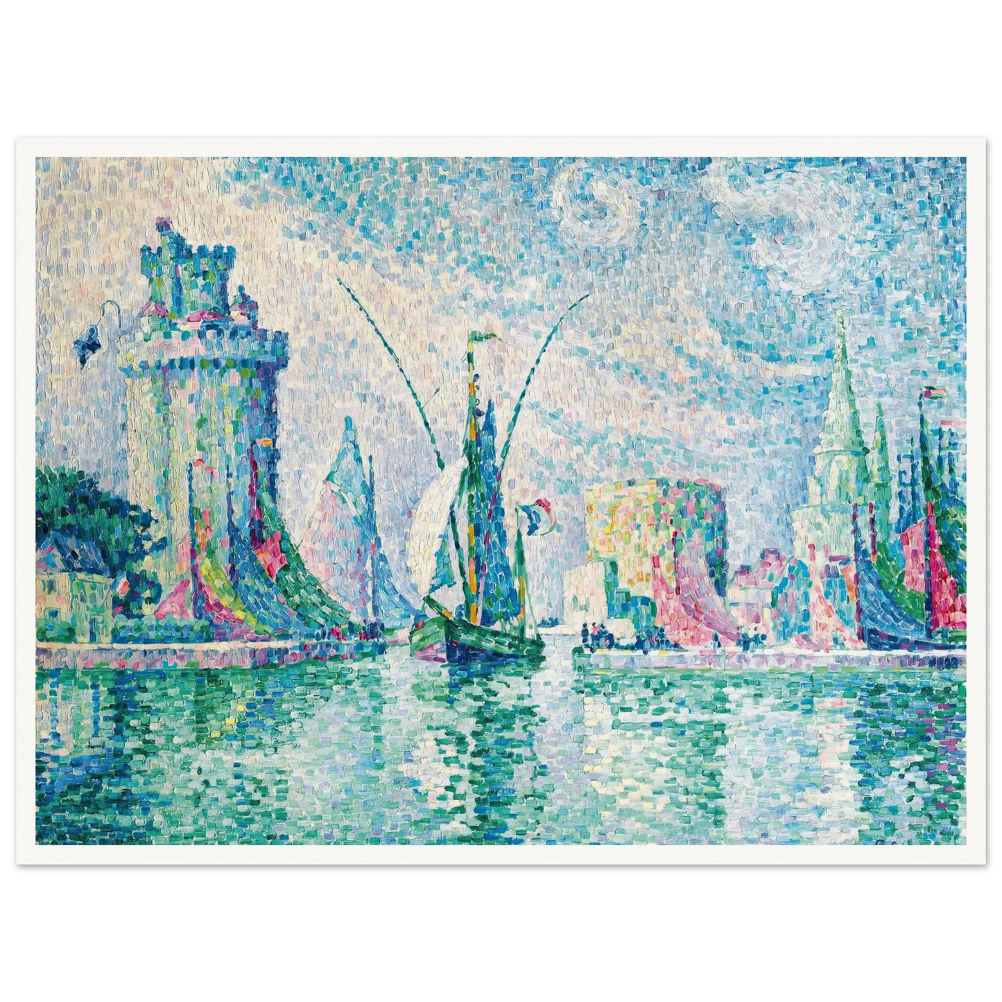 Les Tours Vertes, La Rochelle (1913) Art Print | Paul Signac-Quipham Collections