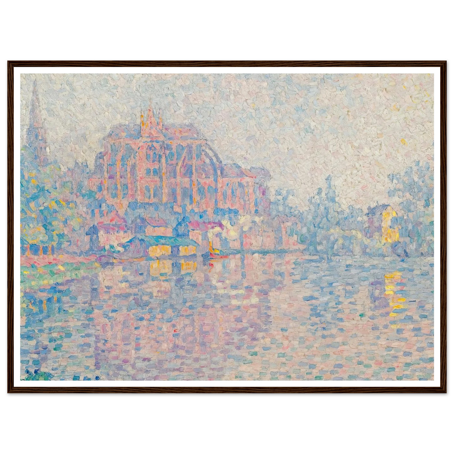 Auxerre, La Rivière (1902) Art Print | Paul Signac-Quipham Collections