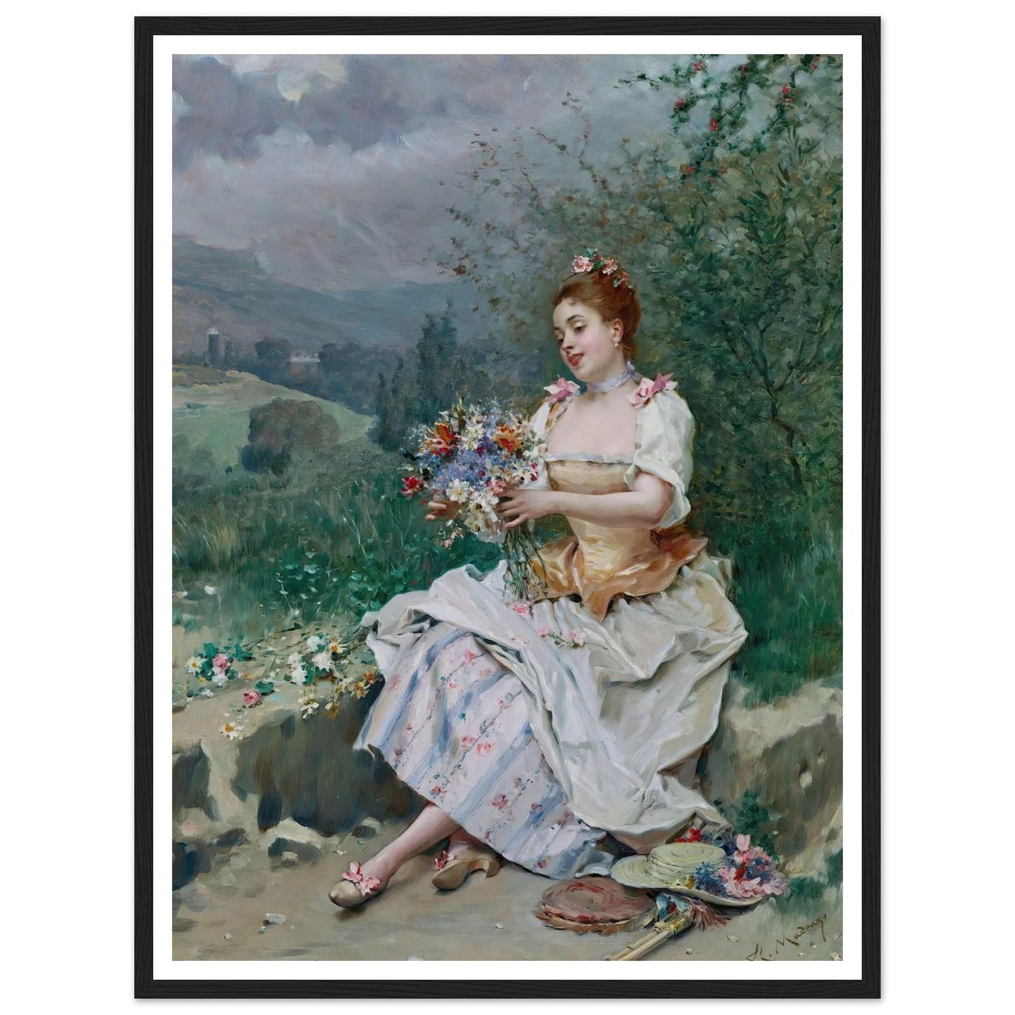 El bouquet de flores Art Print | Raimundo de Madrazo y Garreta-Quipham Collections