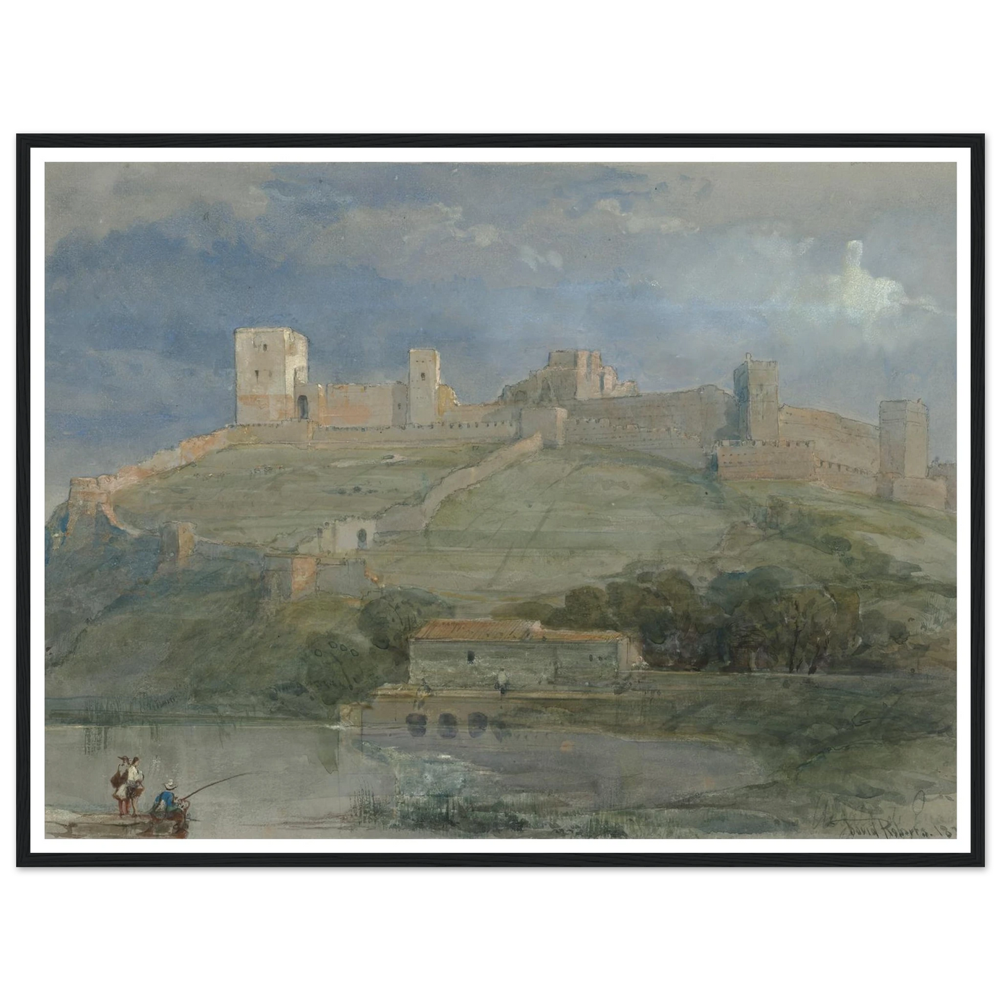A view of Alcala de Guadaira, Spain (1833) Art Print | David Roberts-Quipham Collections