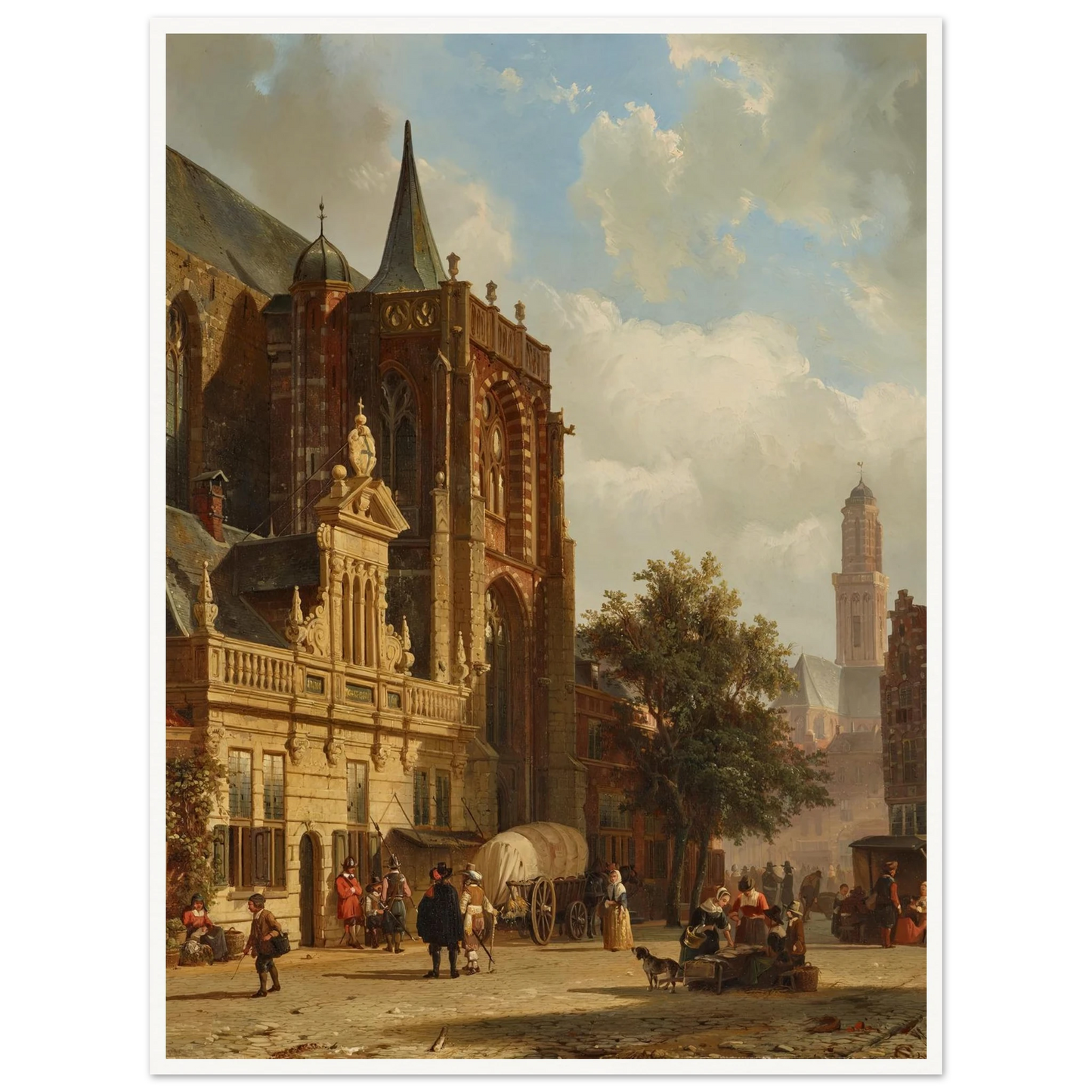Der Grote Markt in Zwolle (1869) Art Print | Cornelis Springer-Quipham Collections