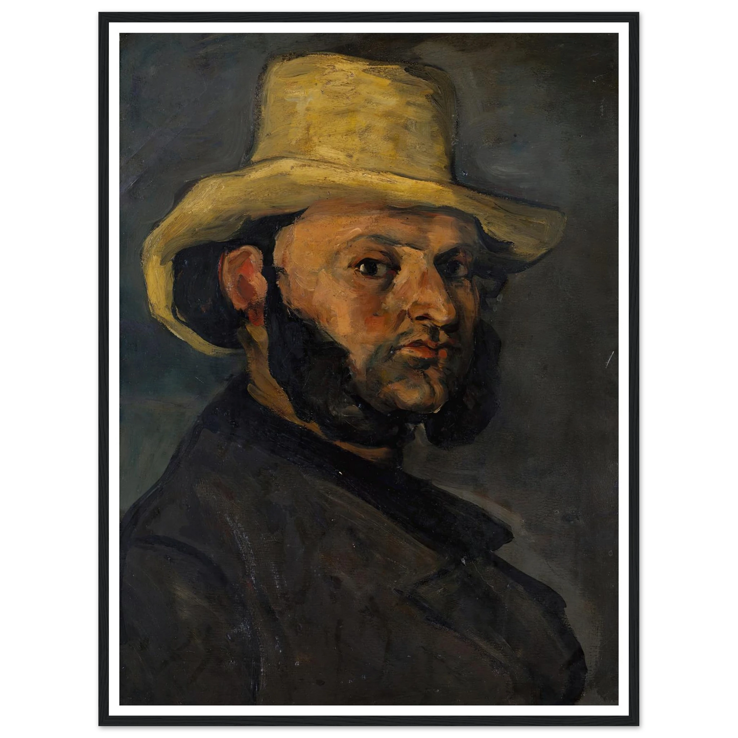 Gustave Boyer (b. 1840) in a Straw Hat (1870–71) Art Print | Paul Cezanne-Quipham Collections