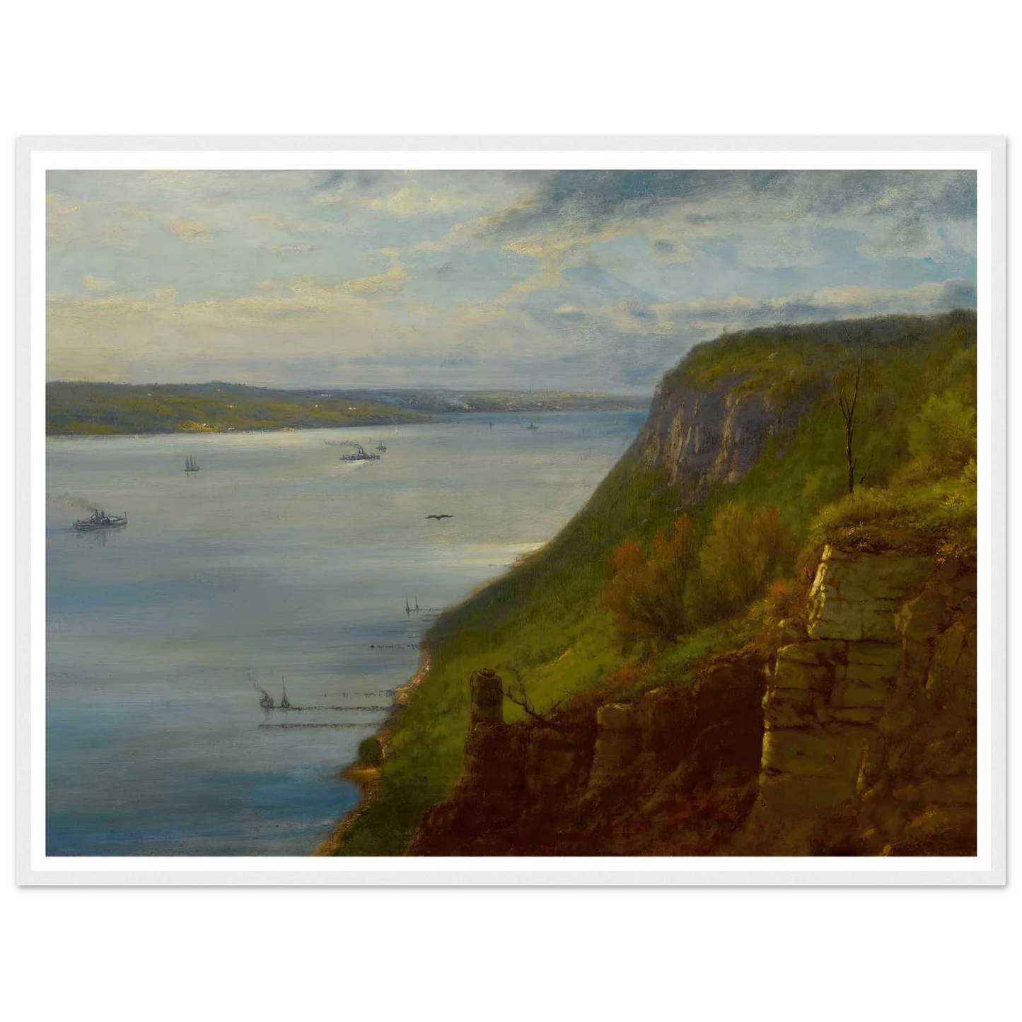 Palisades on the Hudson (1866) Art Print | George Inness-Quipham Collections