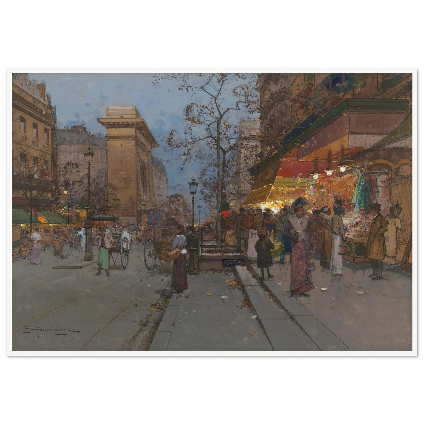 La Porte St Denis Art Print | Eugene Galien Laloue-Quipham Collections