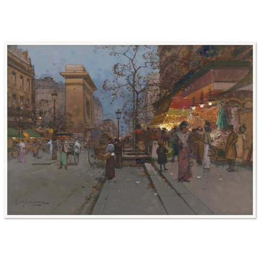 La Porte St Denis Art Print | Eugene Galien Laloue-Quipham Collections
