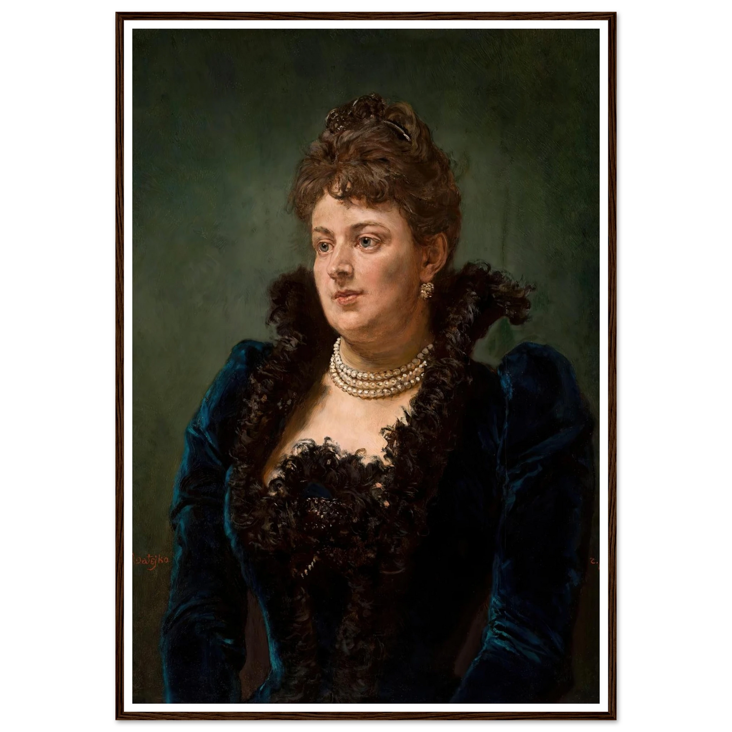 Portrait of Bona Ossowiecka (1890) Art Print | Jan Matejko-Quipham Collections