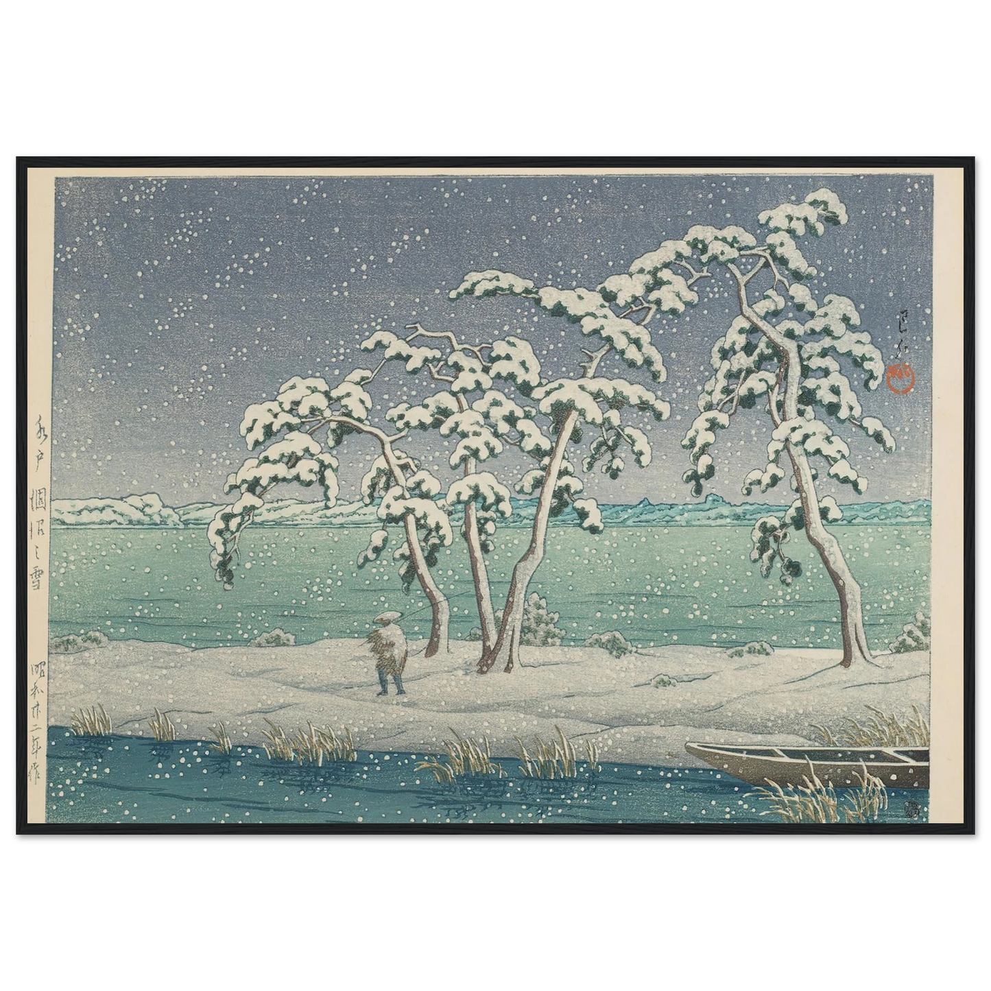 Mito Hinuma no yuki (Snow at Hinuma Swamp in Mito) (1947) Art Print | Kawase Hasui-Quipham Collections