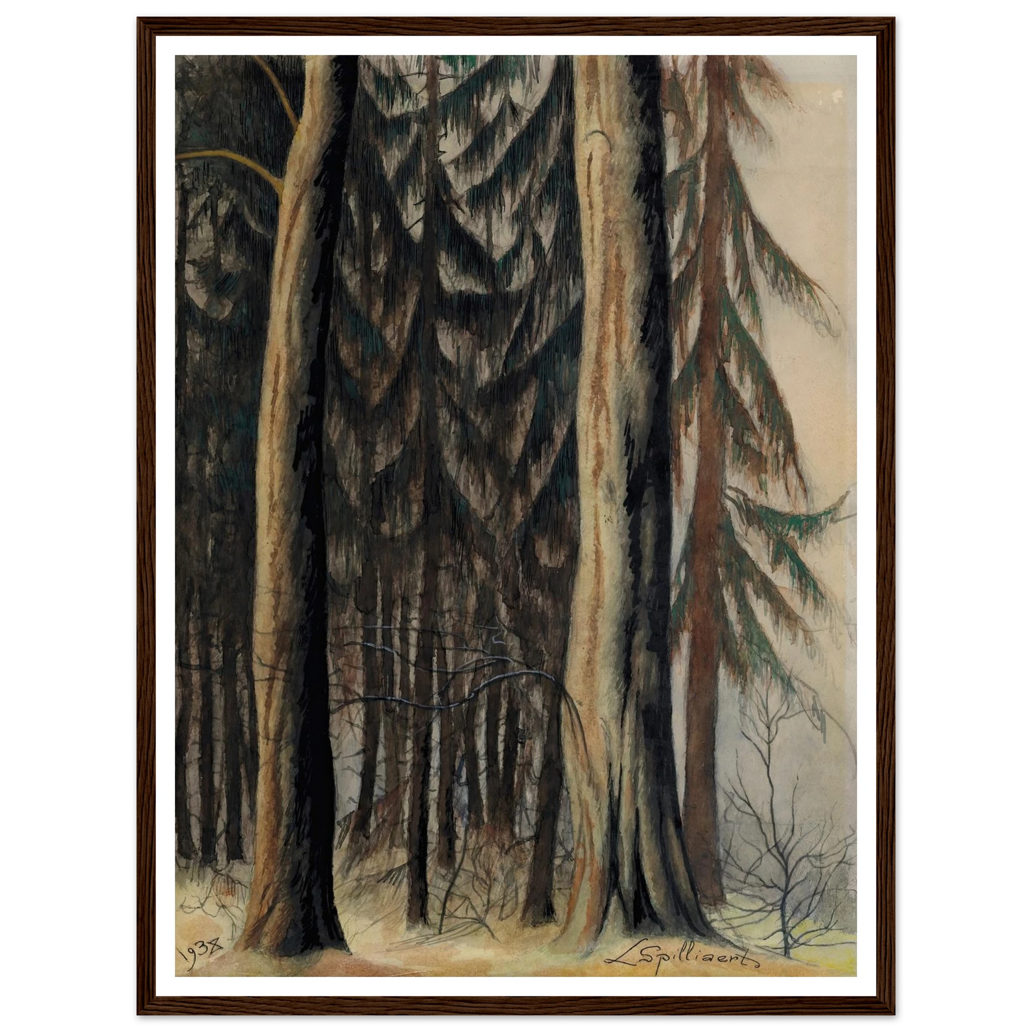 Forêt de sapins (1938) Art Print | Leon Spilliaert-Quipham Collections