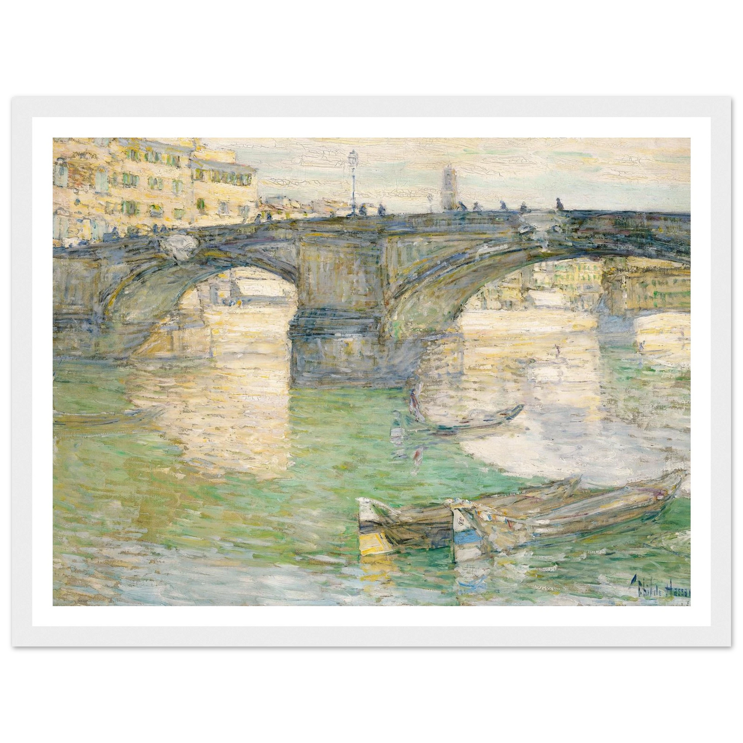 Ponte Santa Trinità (1897) Art Print | Childe Hassam-Quipham Collections
