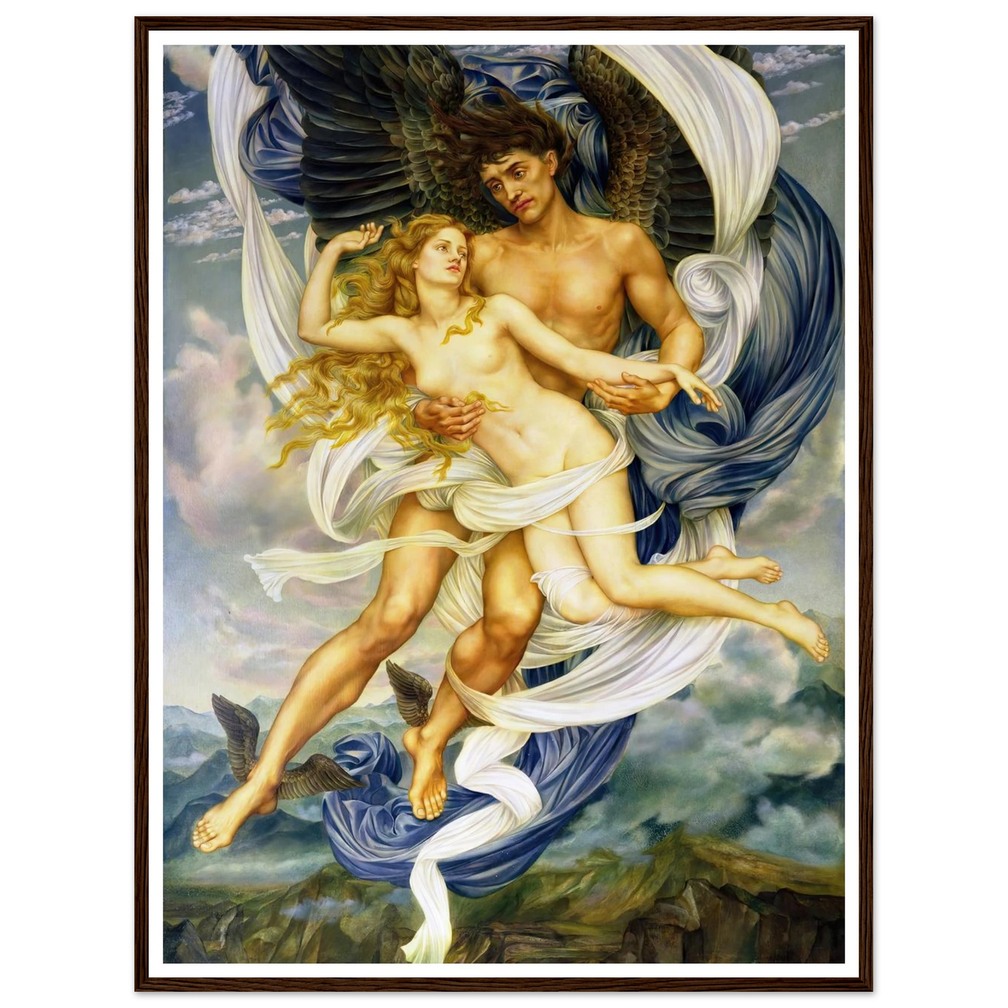 Boreas and Oreithyia (circa 1896) Art Print | Evelyn de Morgan-Quipham Collections