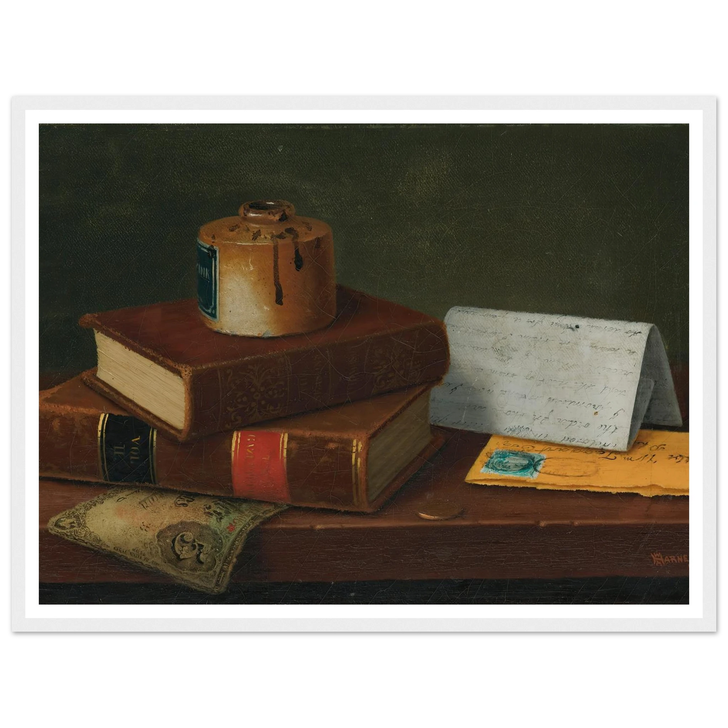 Still Life With Letter To Mr. William Taggart, Esq. (1878) Art Print | William Michael Harnett-Quipham Collections