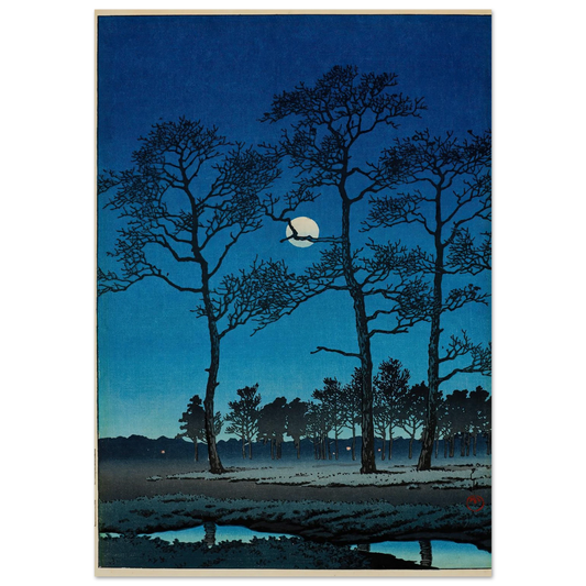 Fuyu no tsuki (Toyamagahara) (Winter moon at Toyamagahara) (1931) Art Print | Kawase Hasui-Quipham Collections
