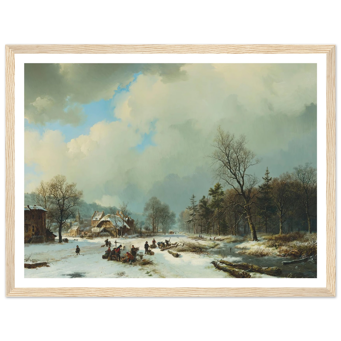 Winter scene (1831) Art Print | Barend Cornelis Koekkoek-Quipham Collections