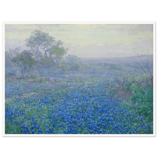 A Cloudy Day, Bluebonnets near San Antonio, Texas (1918) Art Print | Julian Onderdonk-Quipham Collections