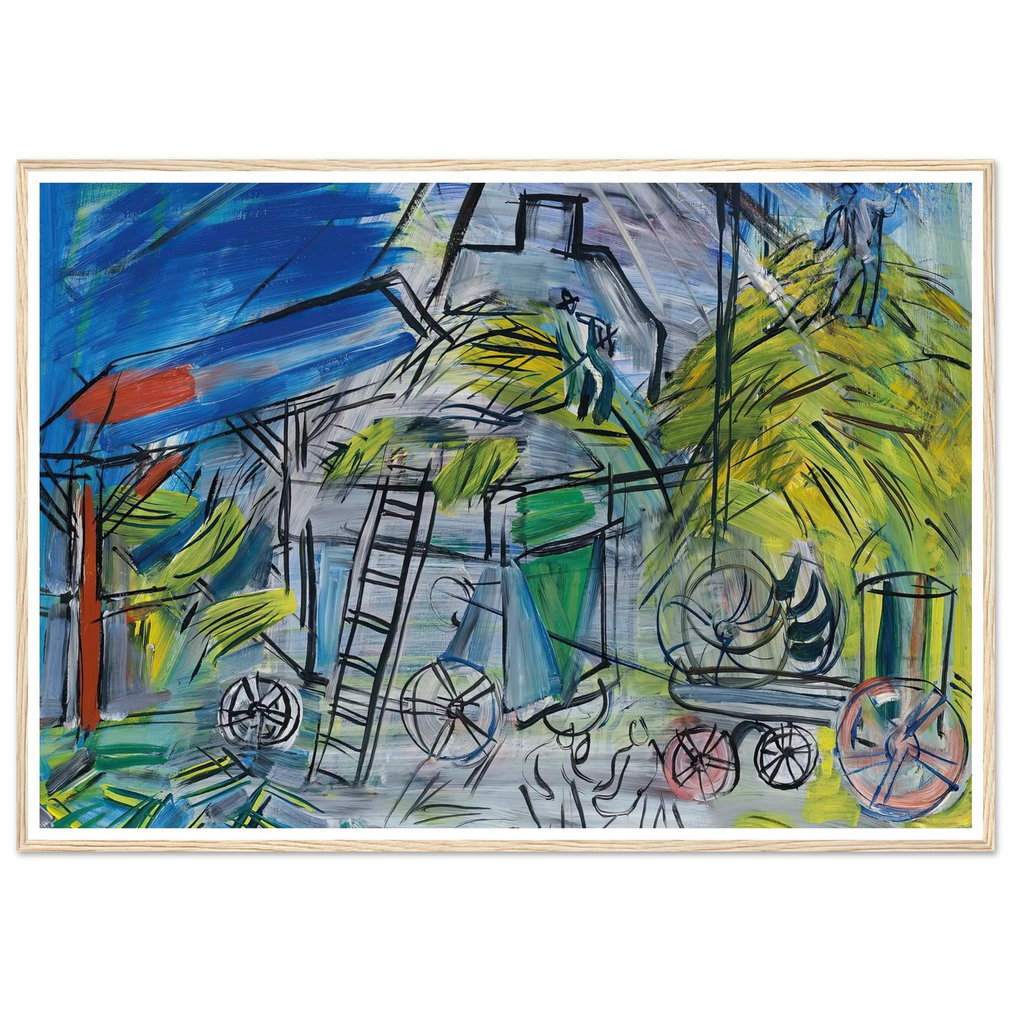 Dépiquage au ciel orageux (1946) Art Print | Raoul Dufy-Quipham Collections