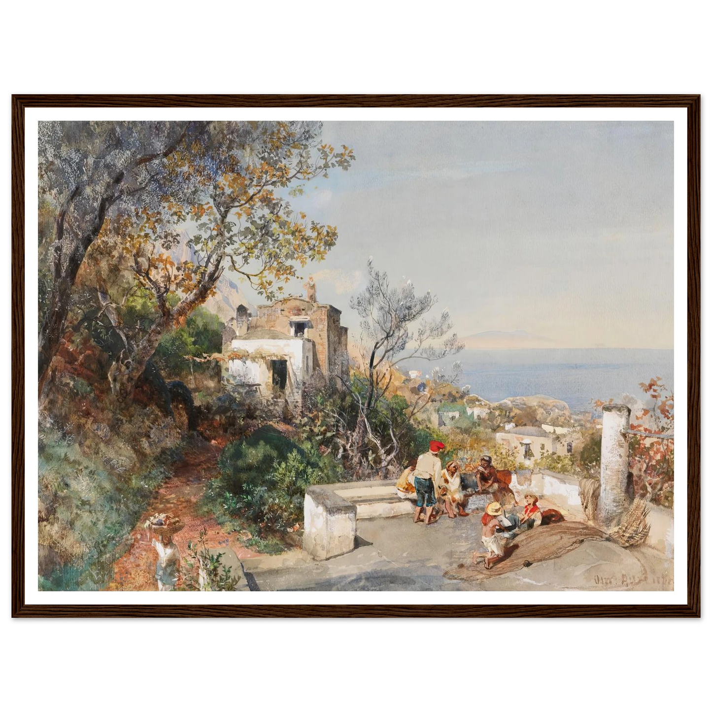 Blick über die Bucht von Neapel (1880) Art Print | Oswald Achenbach-Quipham Collections