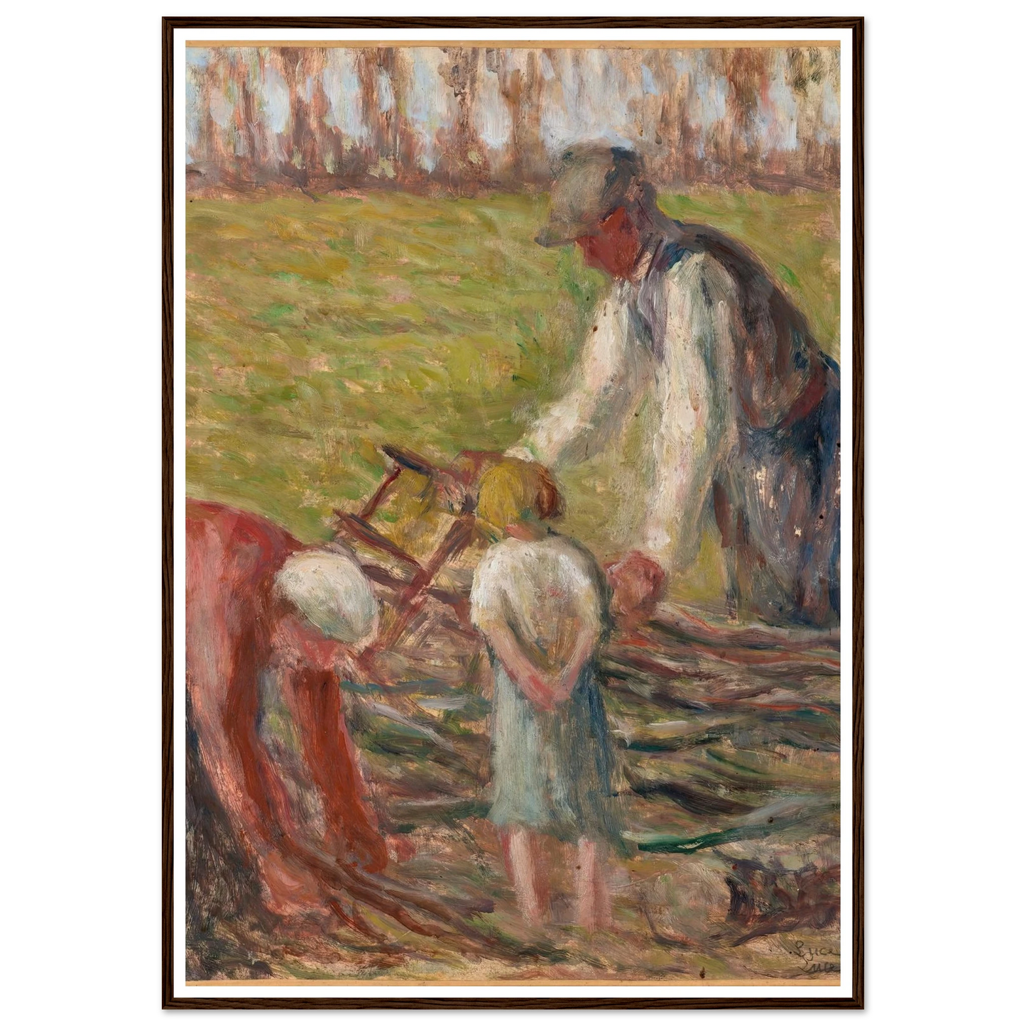 Le scieur de fagots (1935) Art Print | Maximilien Luce-Quipham Collections