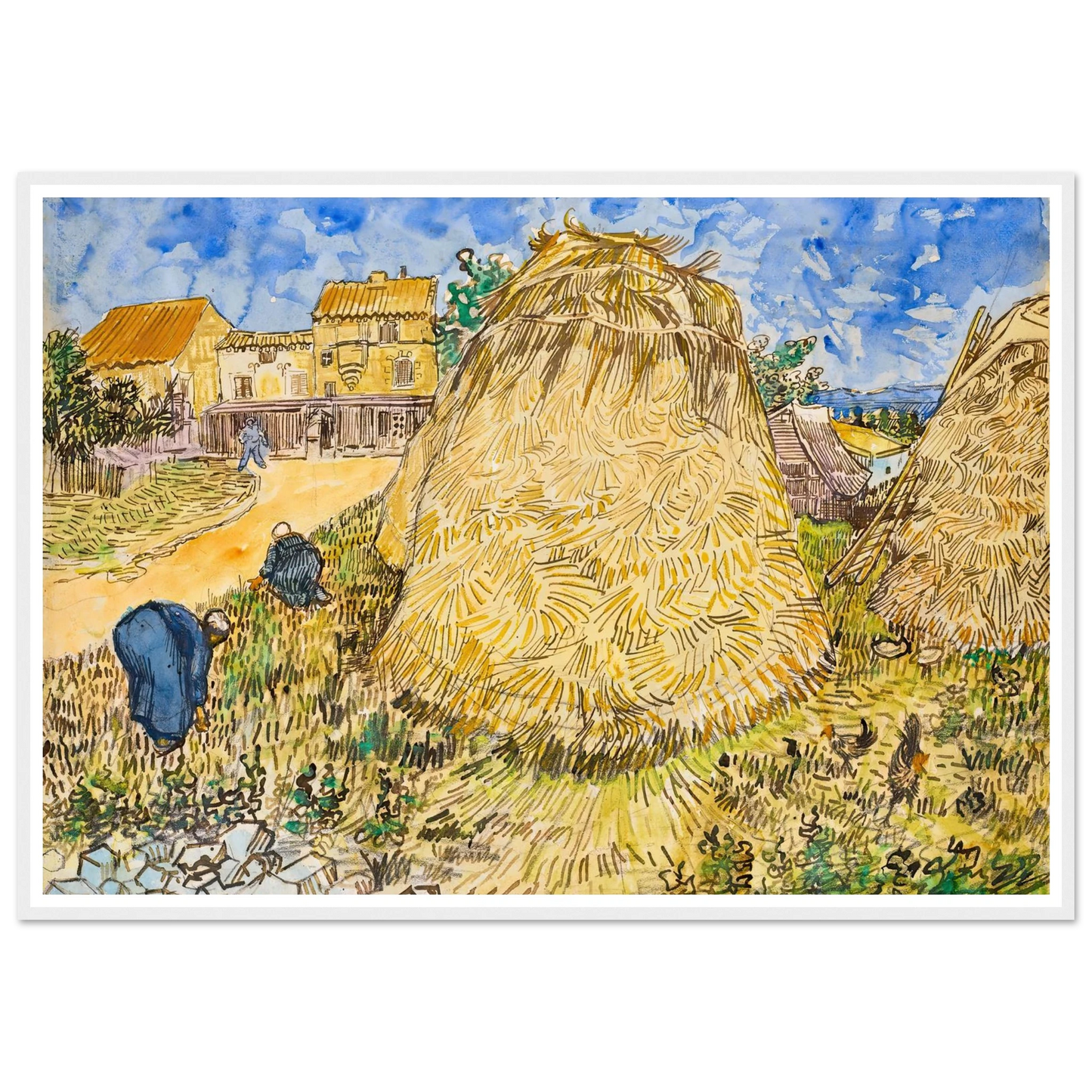 Meules de blé (1888) Art Print | Vincent van Gogh-Quipham Collections
