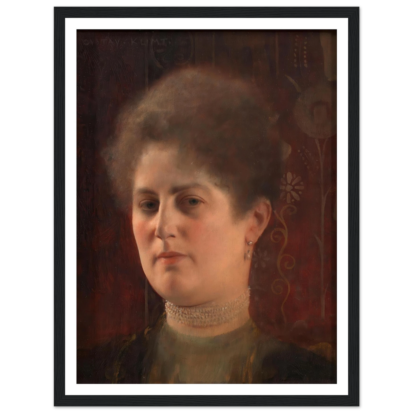 Bildnis einer unbekannten Frau (Frau Heymann) (1884–1904) Art Print | Gustav Klimt-Quipham Collections