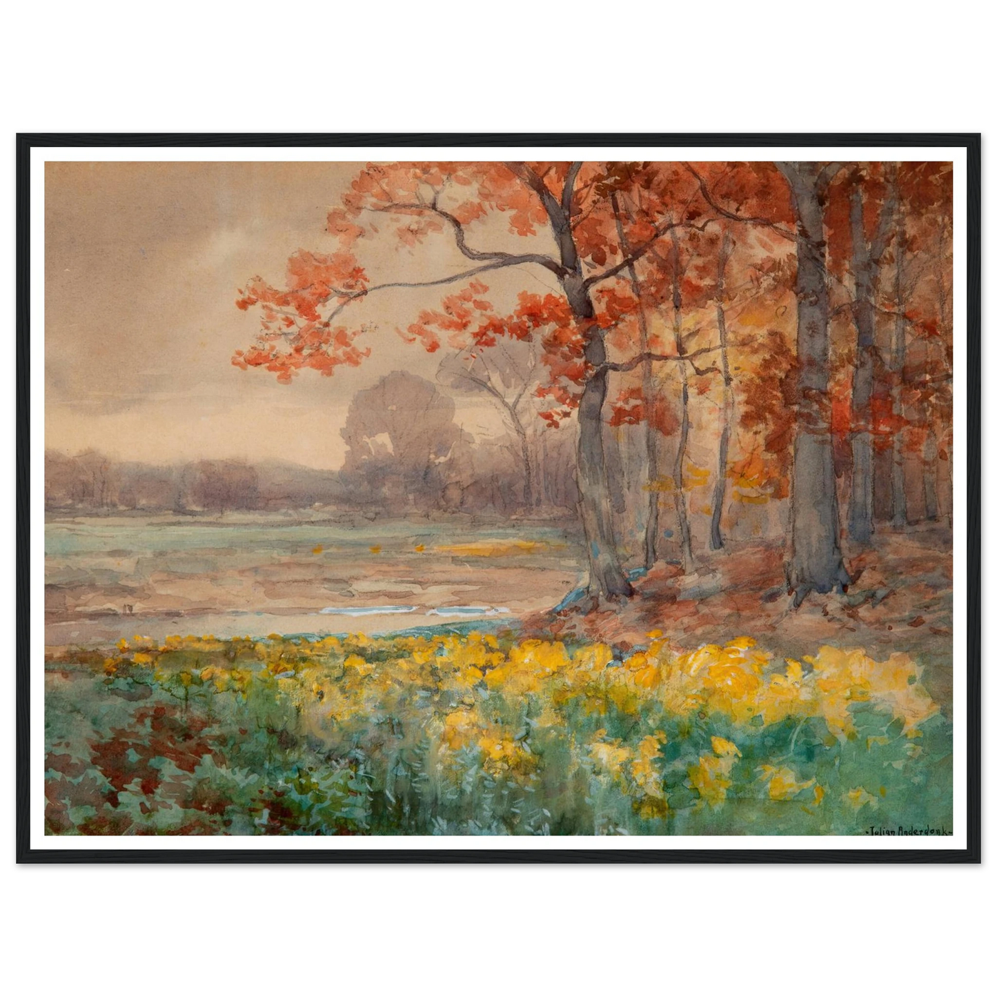 Yellow Flowers on a Grey Day (1911) Art Print | Julian Onderdonk-Quipham Collections