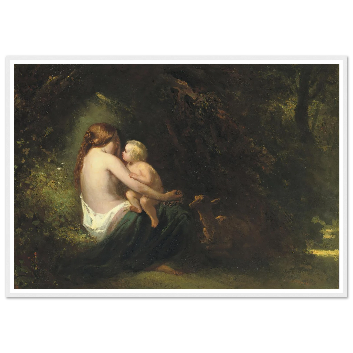 Genoveva; a legendary beauty in the forest Art Print | Jozef Israels-Quipham Collections