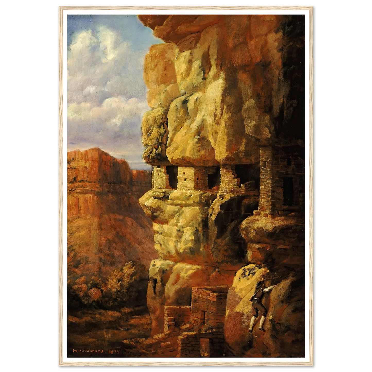 Cliff Houses On The Rio Mancos, Colorado (1875) Art Print | William Henry Holmes-Quipham Collections