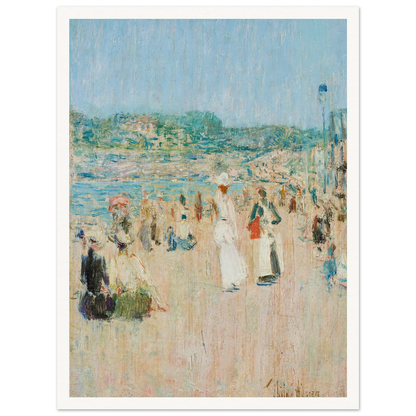 Beach at Newport (1901) Art Print | Childe Hassam-Quipham Collections