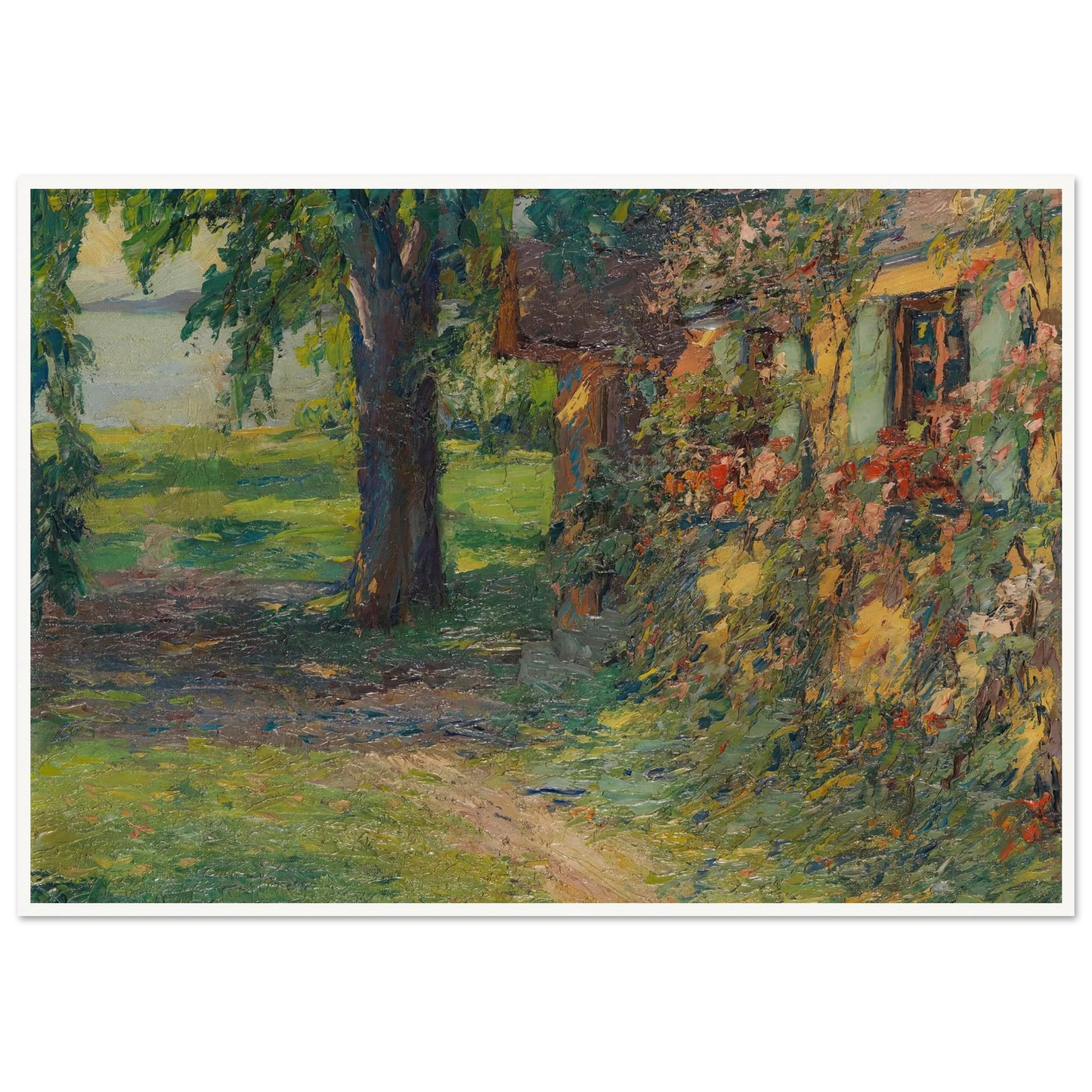 The artist’s house on Lake Starnberg (1920) Art Print | Edward Cucue-Quipham Collections