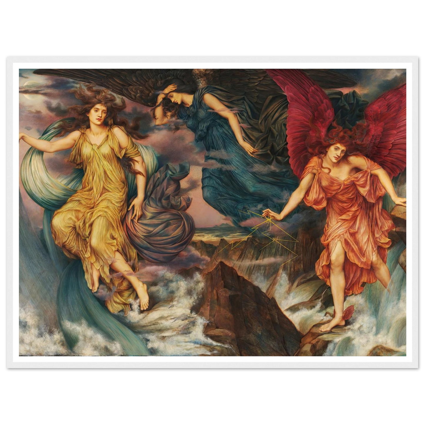 The Storm Spirits (circa 1900) Art Print | Evelyn de Morgan-Quipham Collections