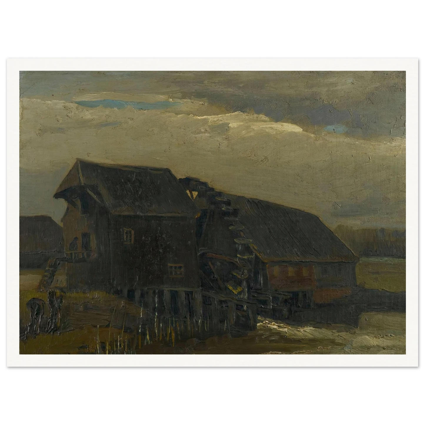 Water Mill At Opwetten (1884) Art Print | Vincent van Gogh-Quipham Collections
