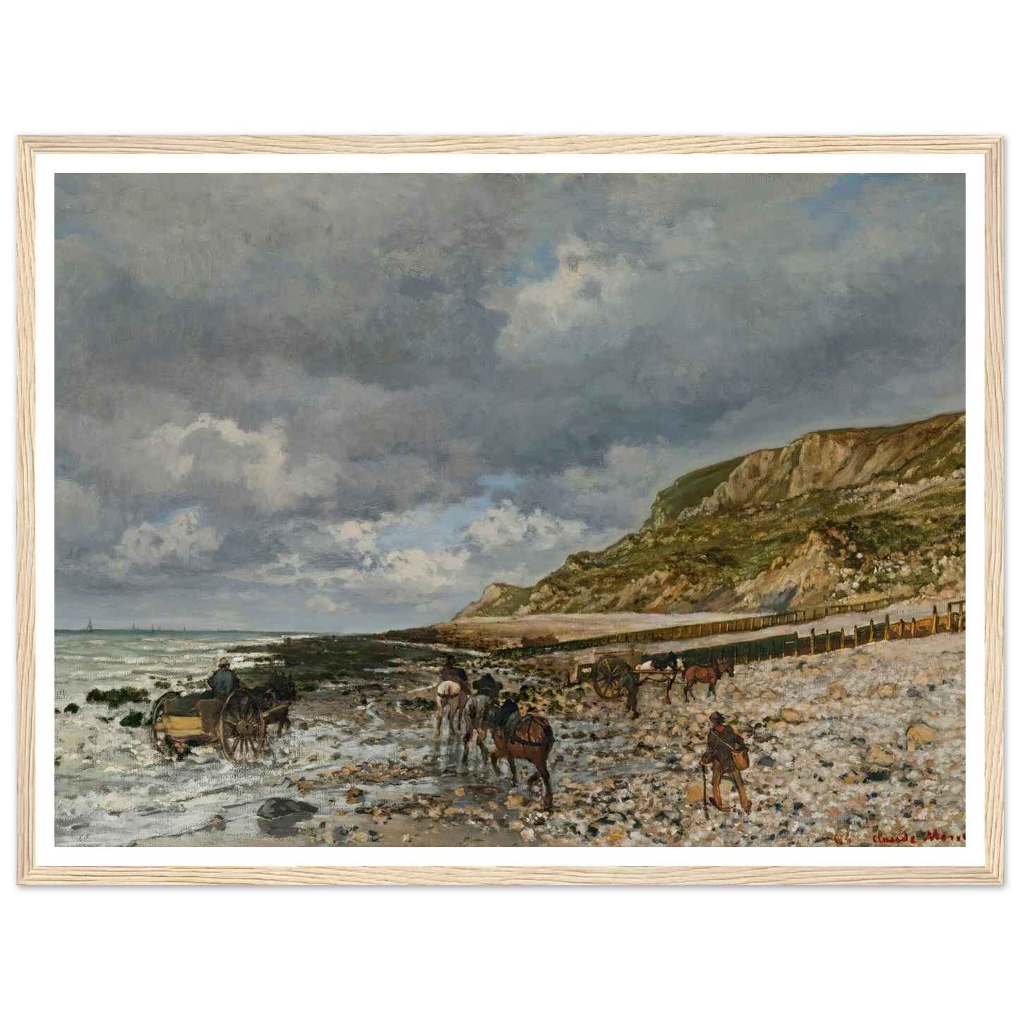 Chevaux À La Pointe De La Hève (1864) Art Print | Claude Monet-Quipham Collections
