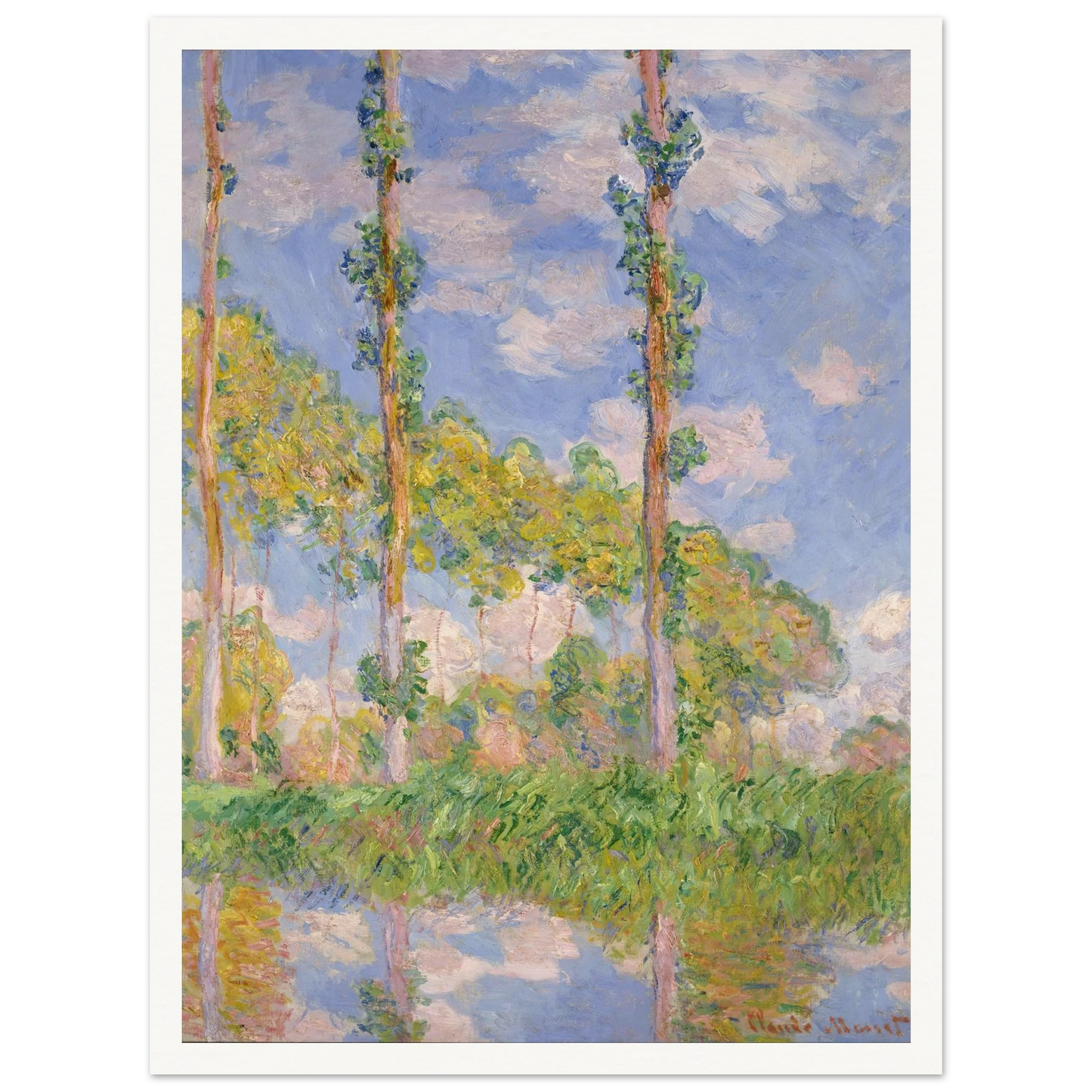 Poplars in the Sun (1891) Art Print | Claude Monet-Quipham Collections