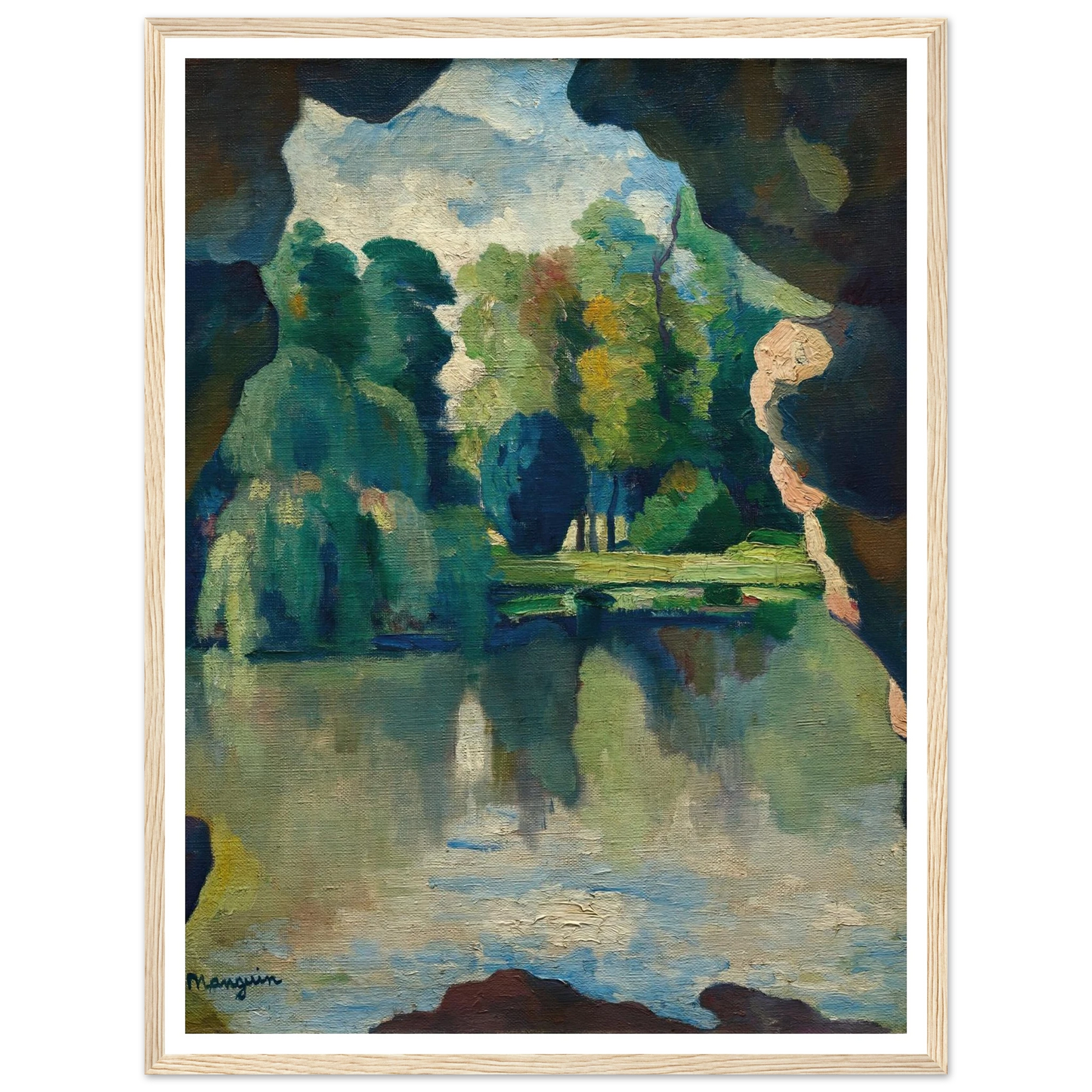 Le Lac de Bagatelle, Bois de Boulogne (1909) Art Print | Henri Manguin-Quipham Collections