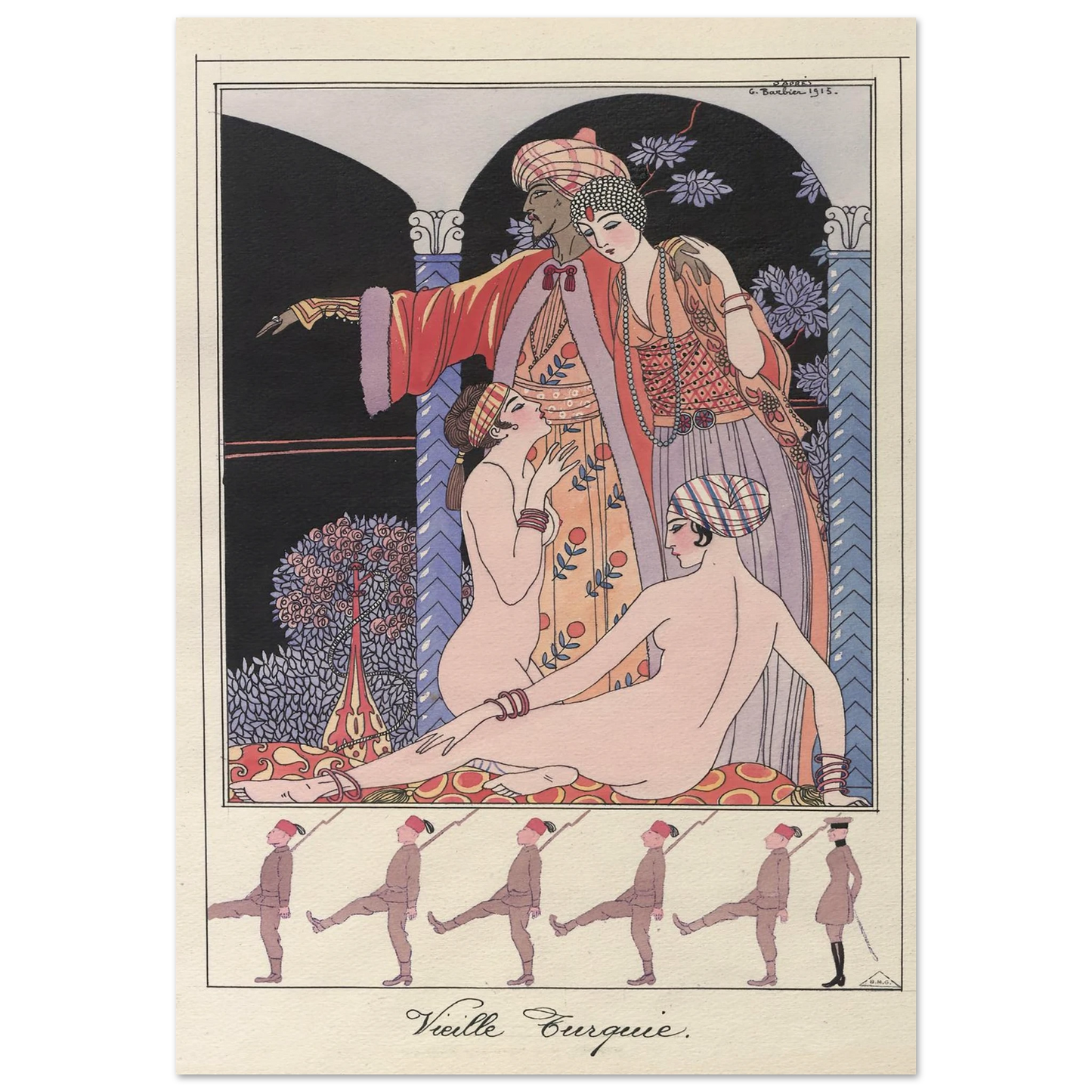 Vieille Turquie (Dans le sérail) (1914-1915) Art Print | George Barbier-Quipham Collections