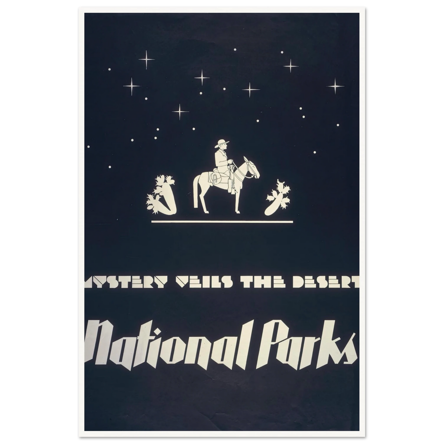 Mystery veils the desert – National parks (1930) Art Print | Dorothy Waugh-Quipham Collections