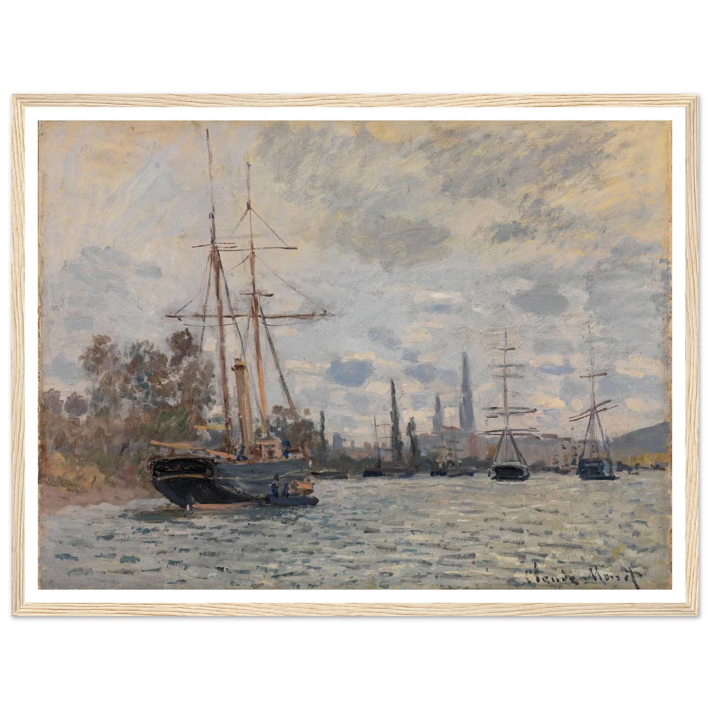 The Seine near Rouen (ca 1874) Art Print | Claude Monet-Quipham Collections