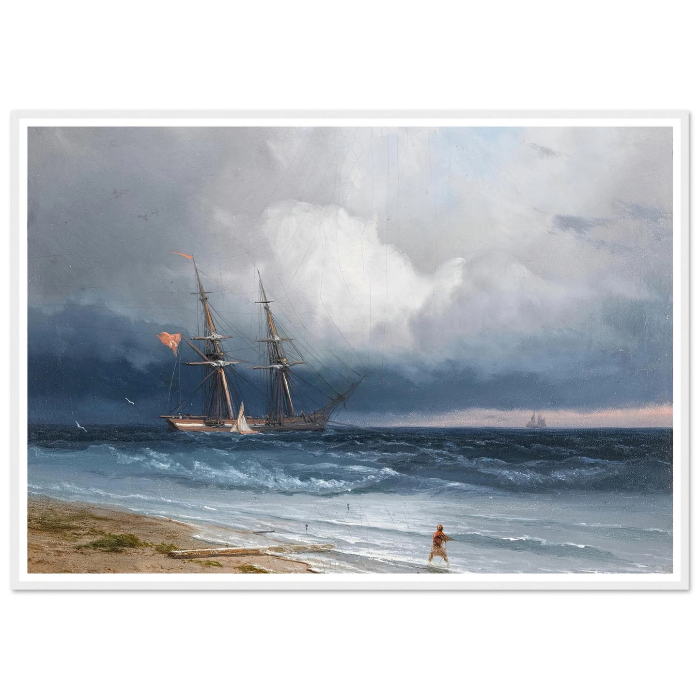 Ship by the Shore (1861) Art Print | Ivan Konstantinovich Aivazovsky-Quipham Collections