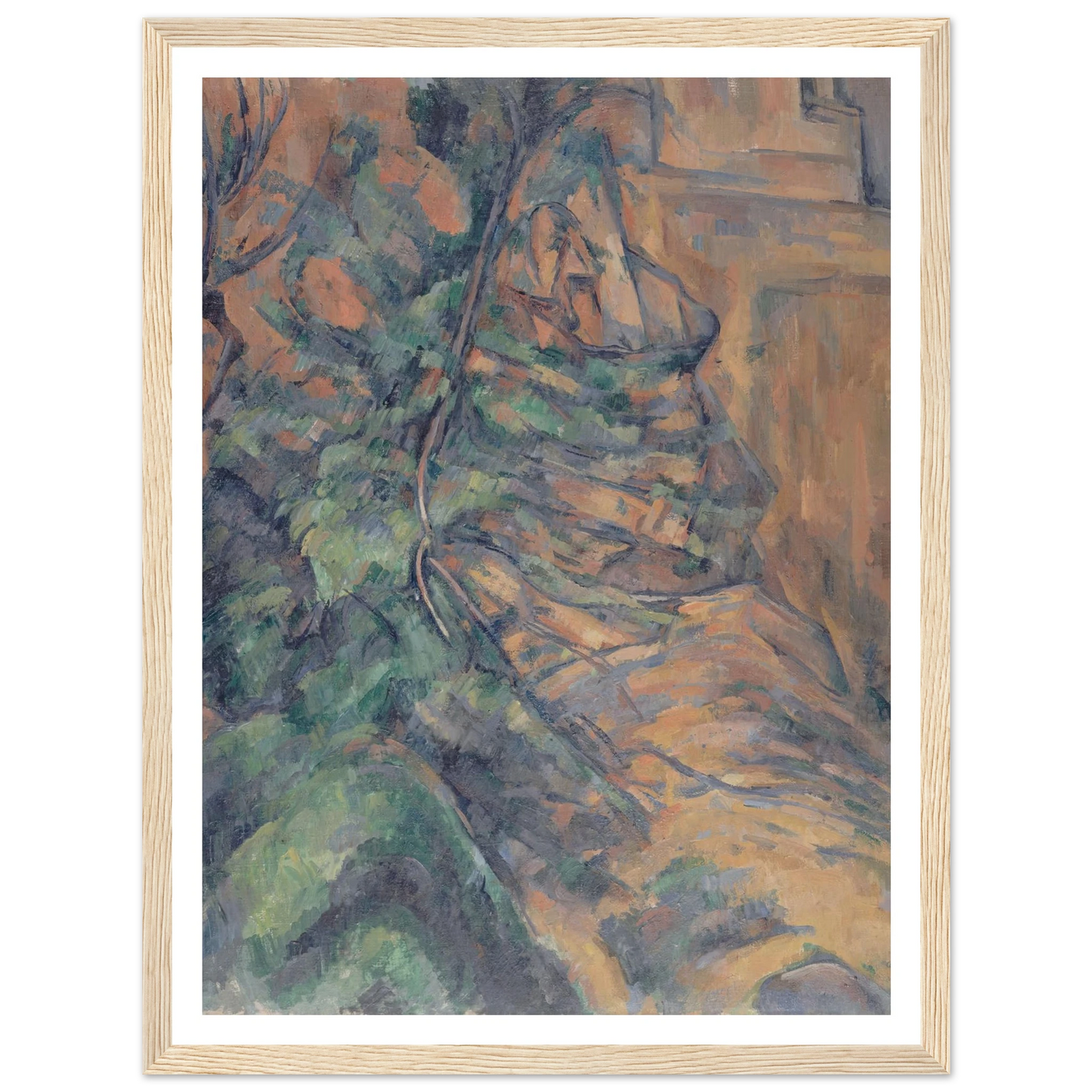 Rochers et branches à Bibémus (1895-1904) Art Print | Paul Cezanne-Quipham Collections