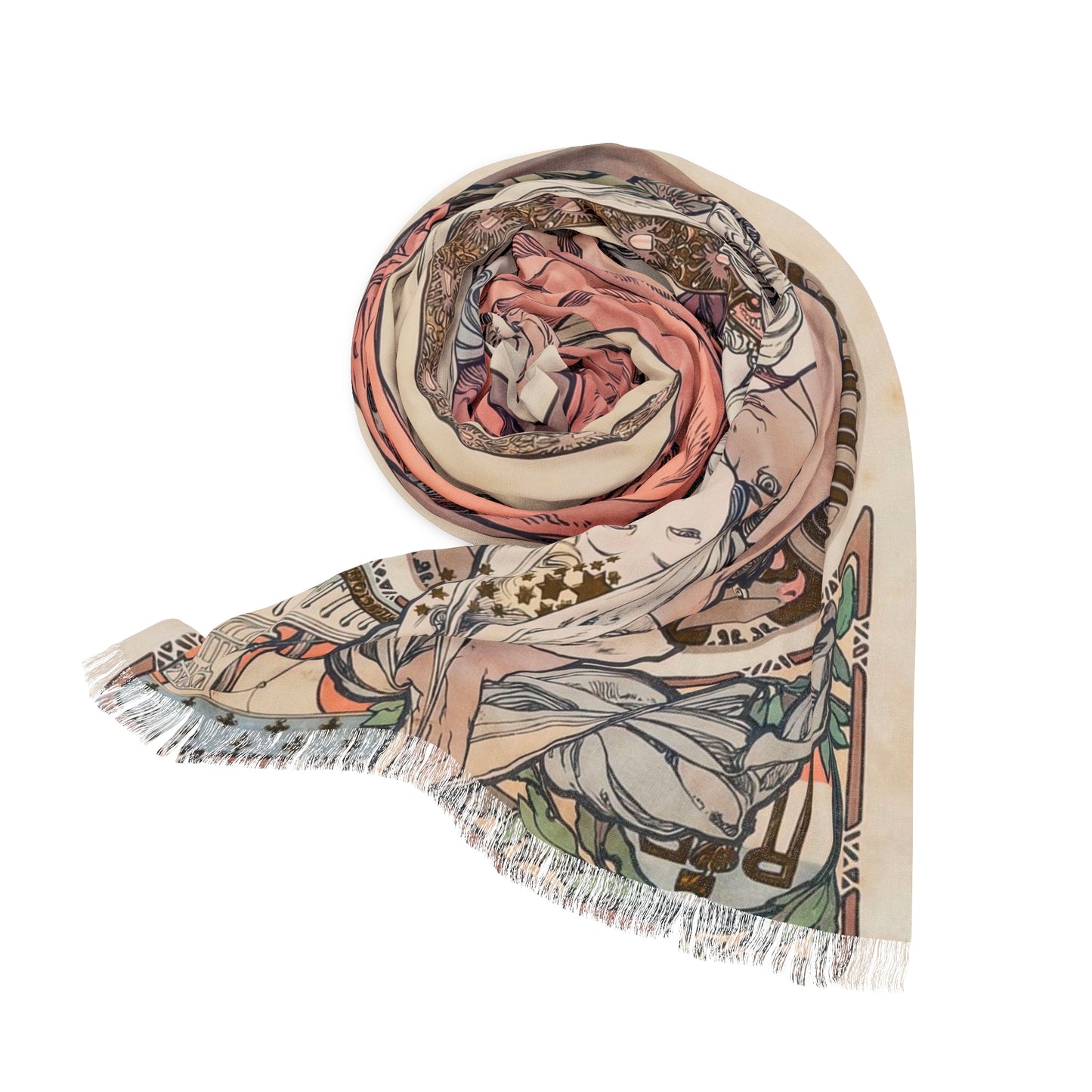 France Advertisement | Alphonse Mucha Scarf – Art Nouveau Scarf-Quipham Collections
