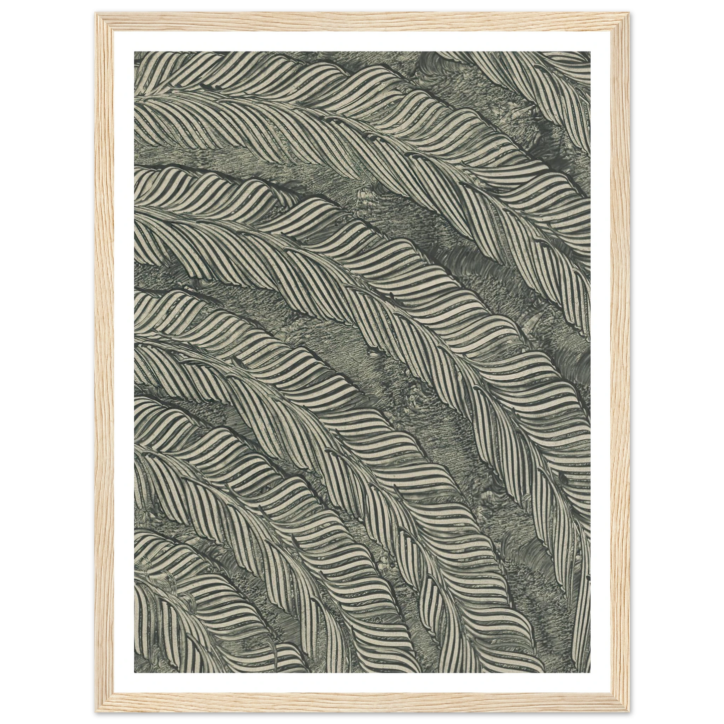 Kleisterpapier mit Verdrängungsdekor (Federn) (1890) Art Print | Anker Kyster-Quipham Collections